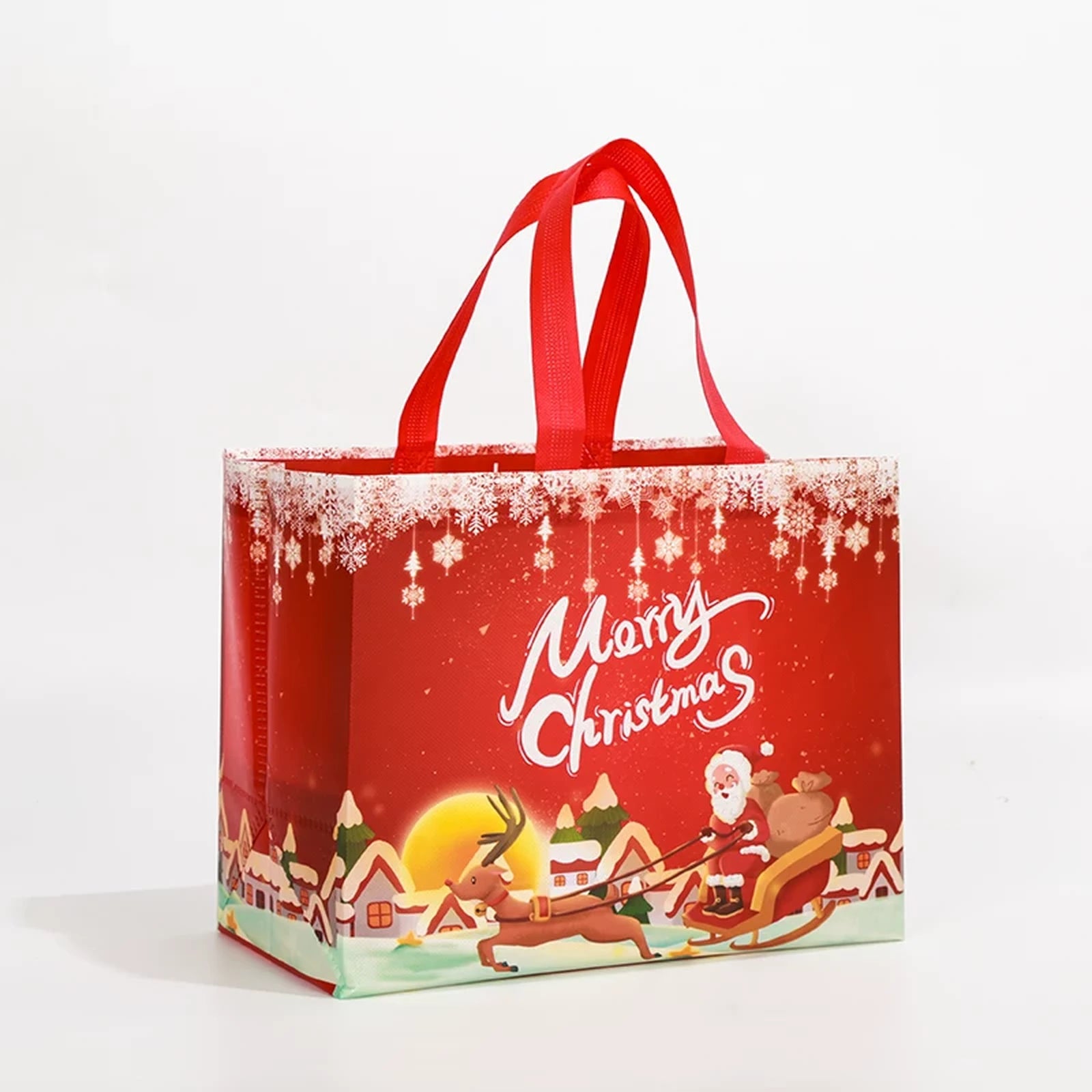 Laminated Non-Woven Christmas Shopping Bags – product view