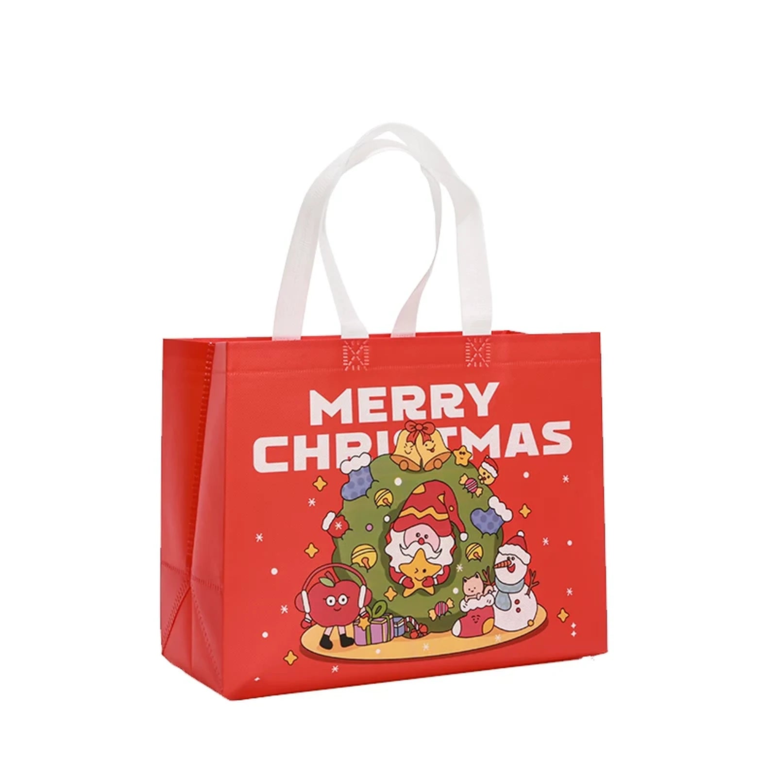 Laminated Non-Woven Christmas Shopping Bags with Handles – product view 05