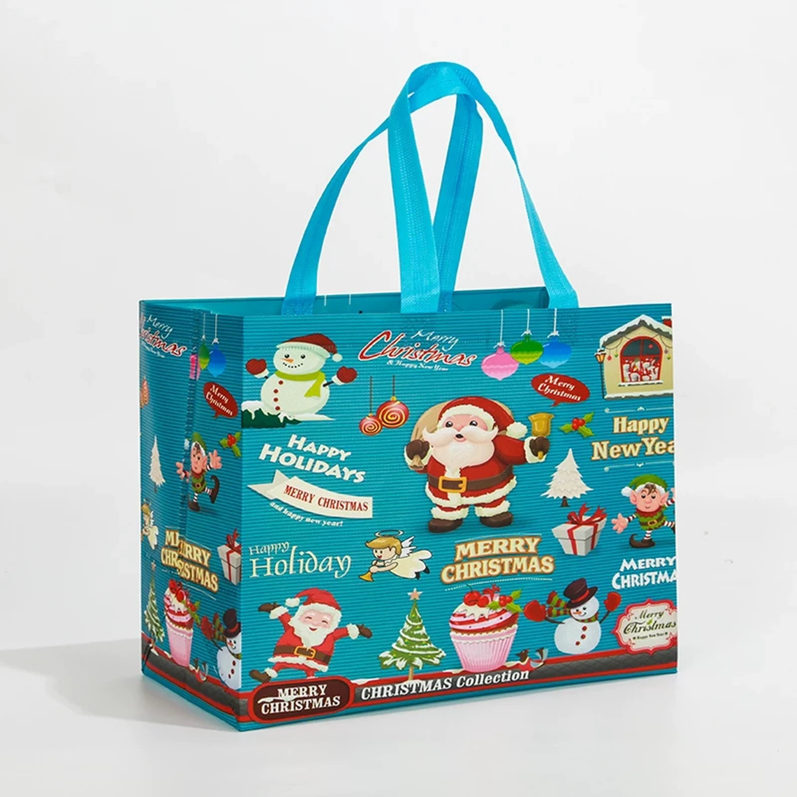 Laminated Non-Woven Christmas Shopping Gift Bags – sample variant