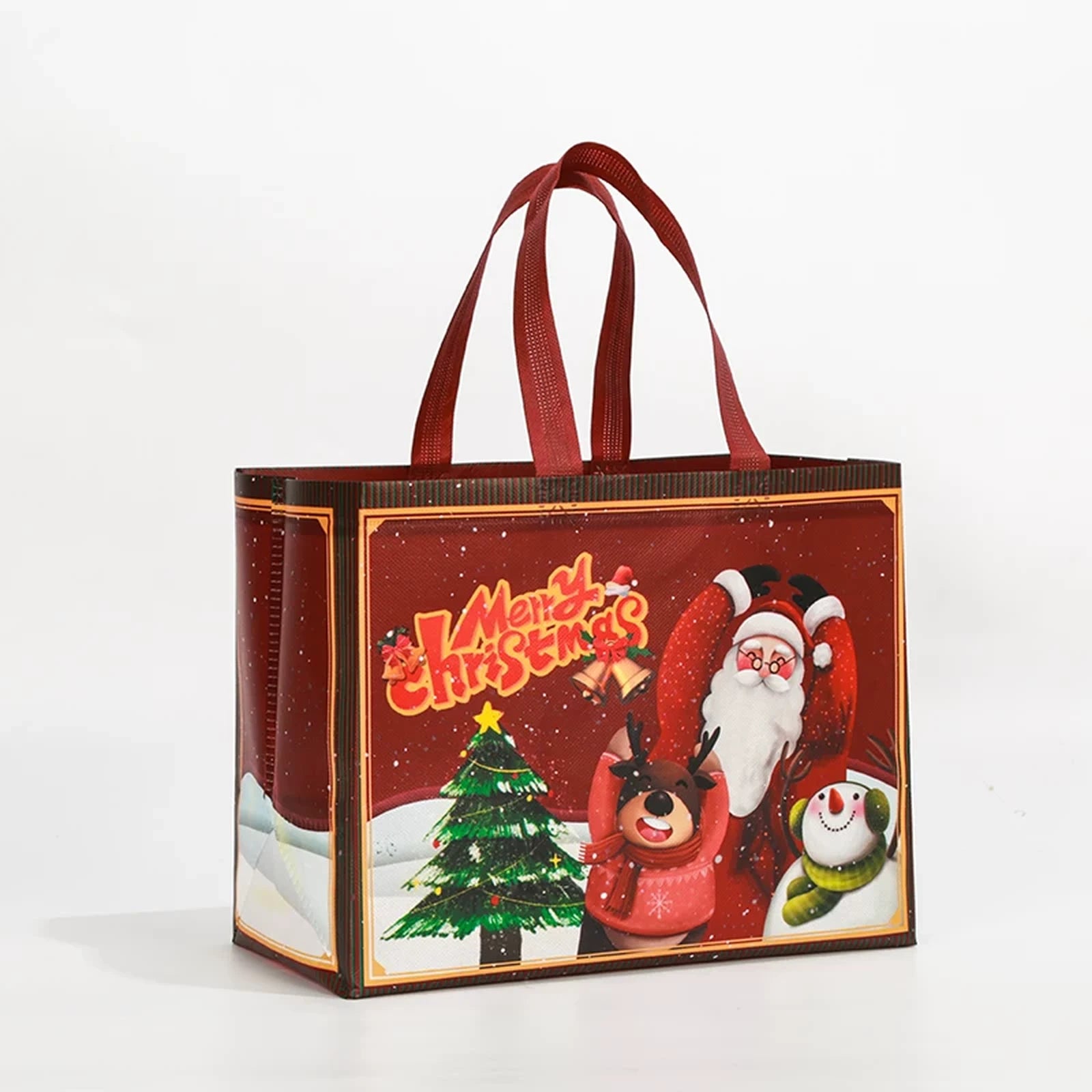 Laminated Non-Woven Christmas Shopping Gift Bags – sample variant