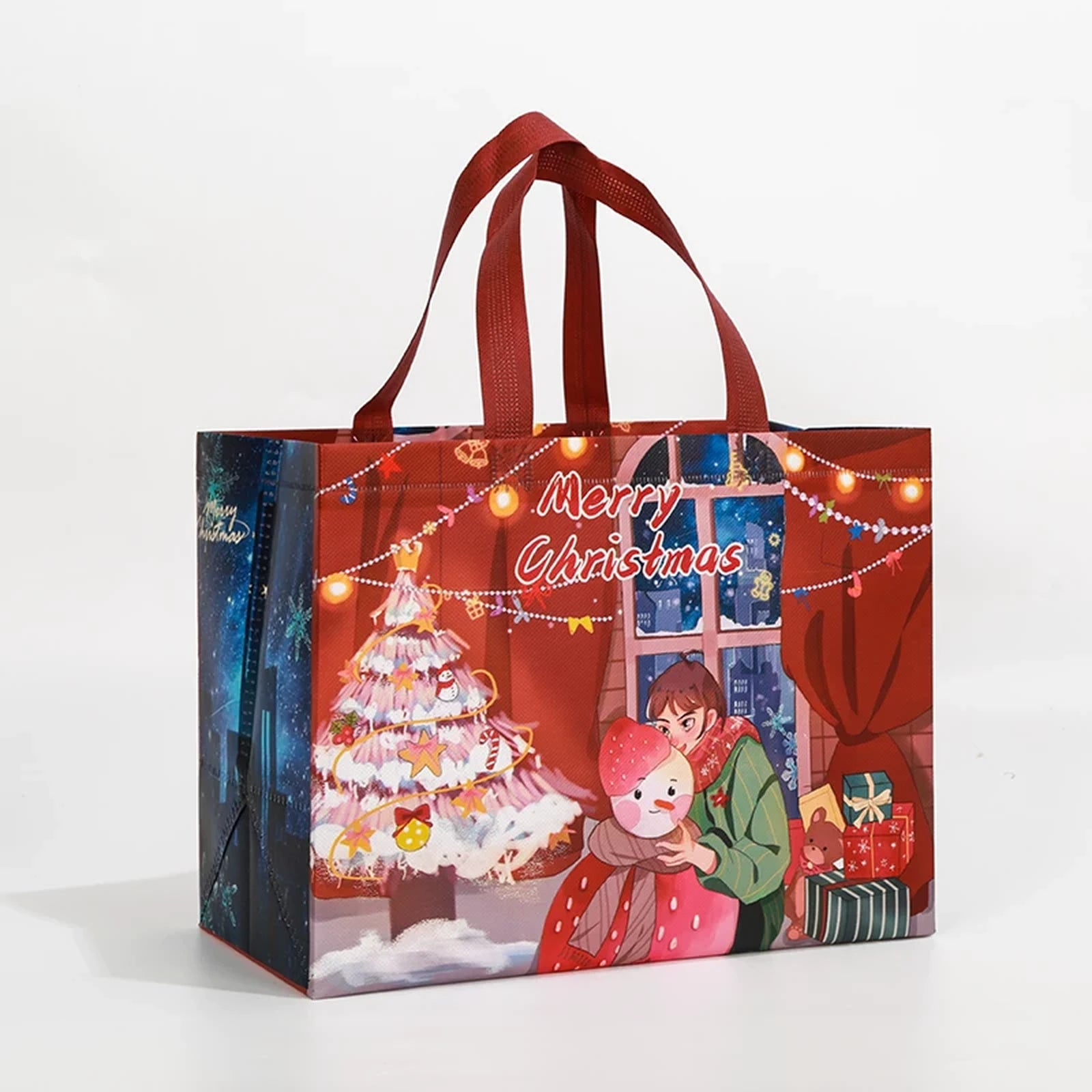 Laminated Non-Woven Christmas Shopping Gift Bags – sample variant