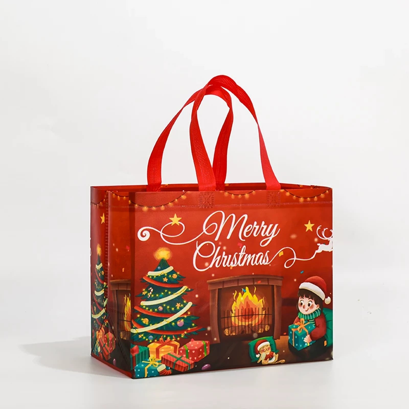 Laminated Non-Woven Christmas Shopping Gift Bags – sample variant
