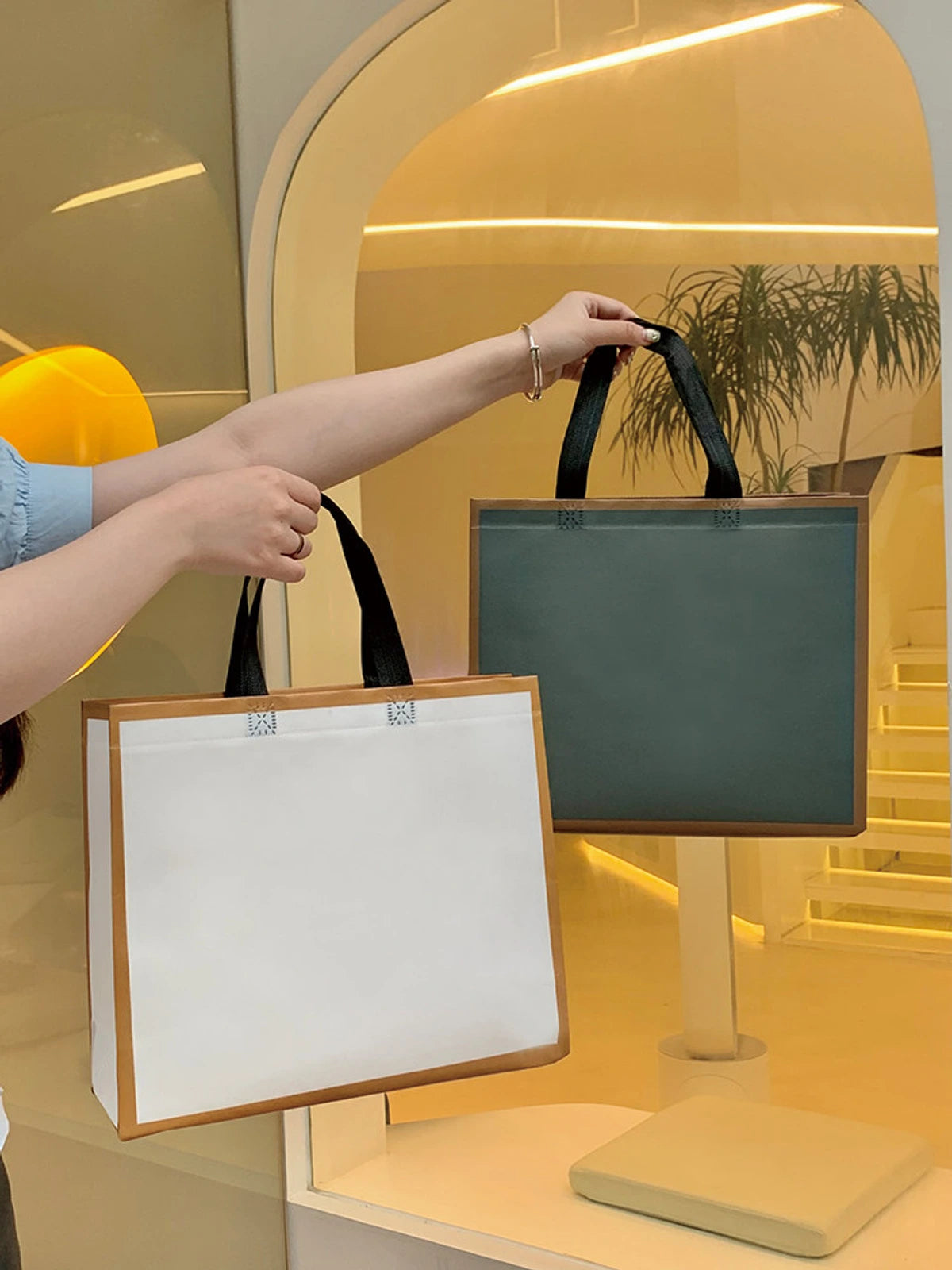 Laminated Non-Woven Garment Packaging Bags — 2 Styles product view 2