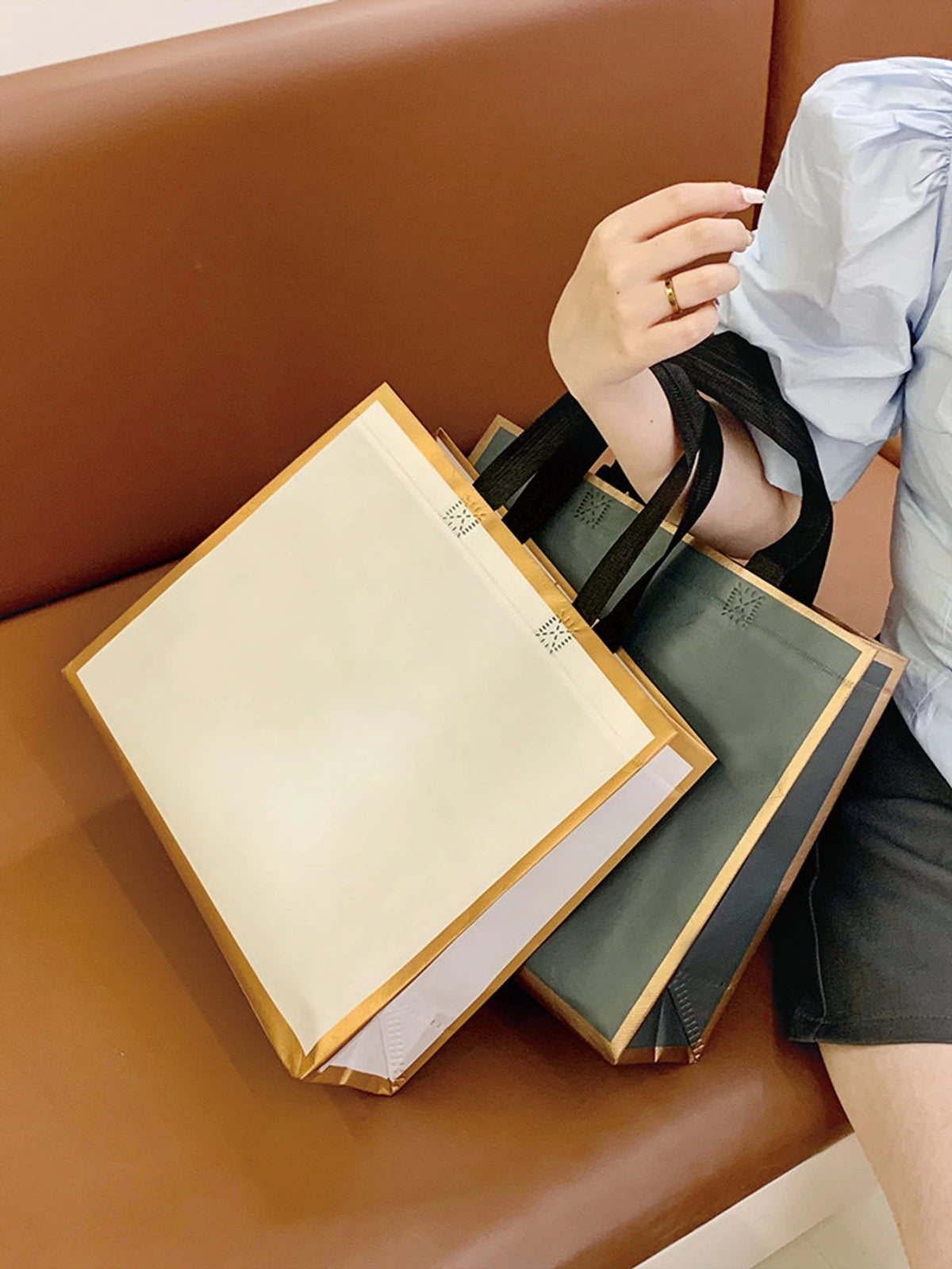 Laminated Non-Woven Garment Packaging Bags — 2 Styles product view 3