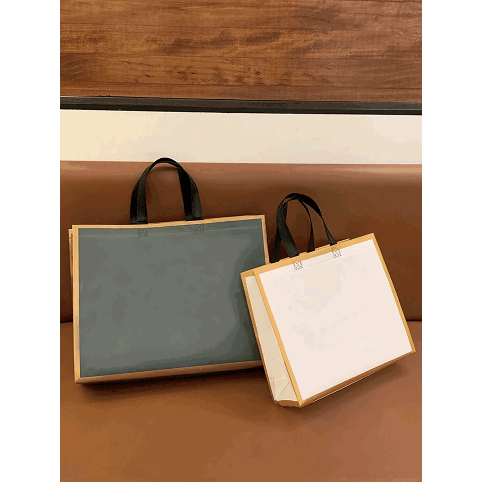 Laminated Non-Woven Garment Packaging Bags — 2 Styles animated product view 1