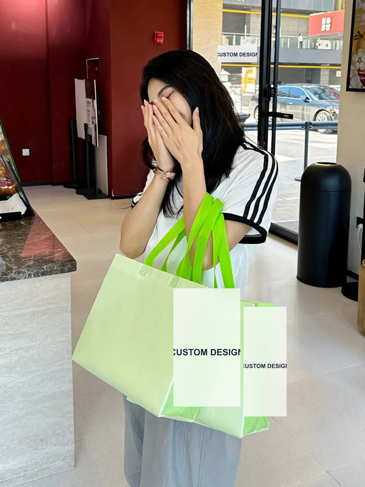 Laminated Non-Woven Tote Bags — 1 Style product view 2