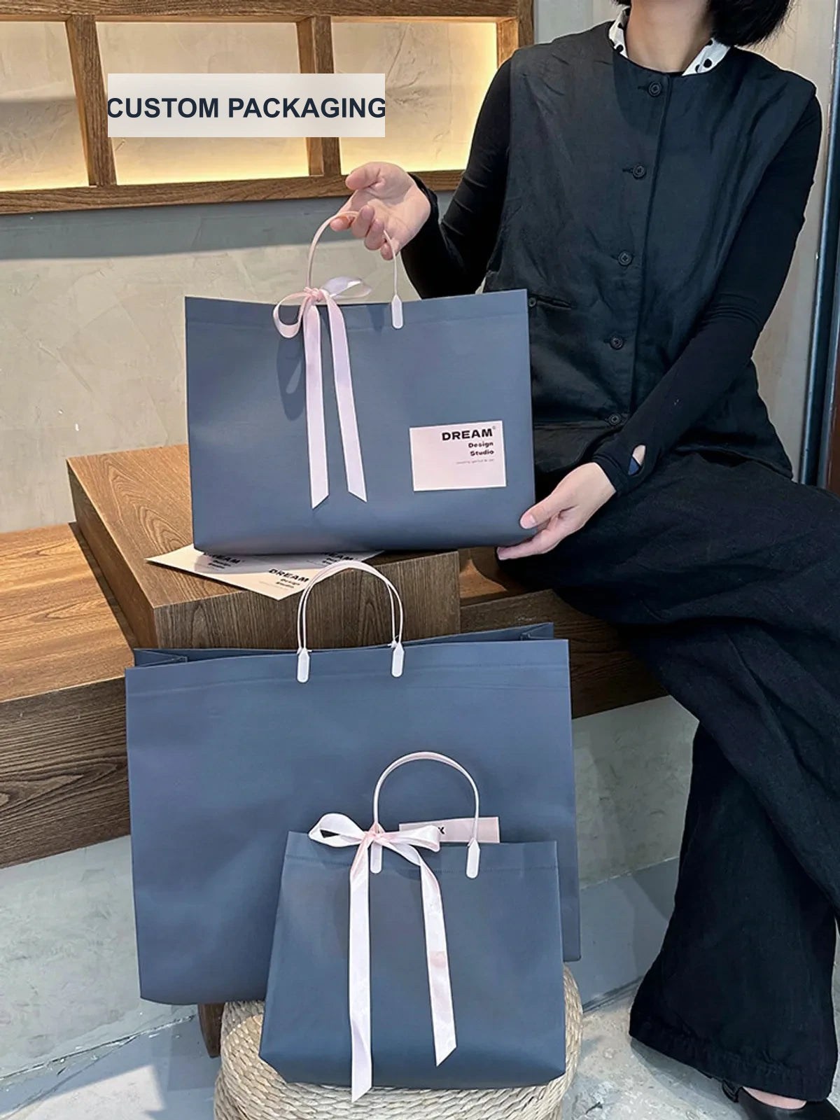 Laminated Non-Woven Tote Bags — 1 Style product view 2