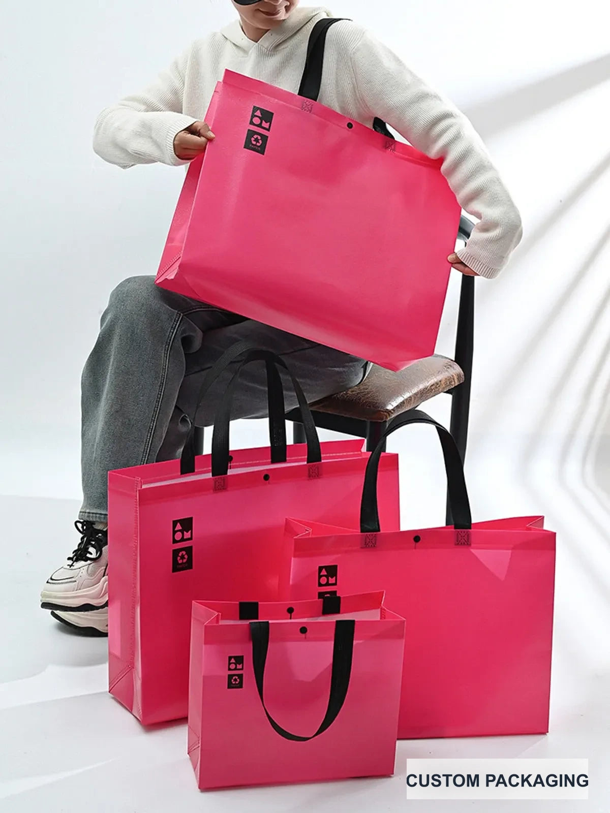Laminated Non-Woven Tote Bags — 2 Styles product view 1