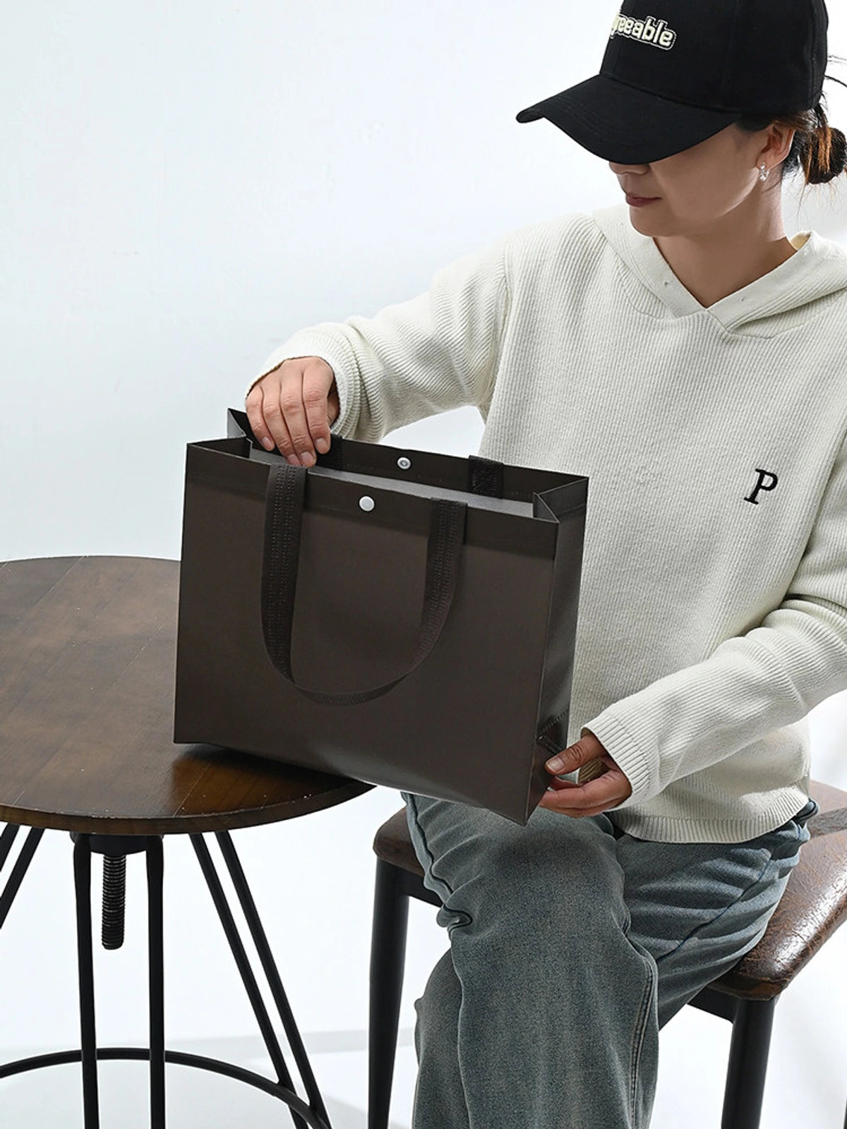 Bolsas tote laminadas no tejidas - 2 estilos vista del producto 2