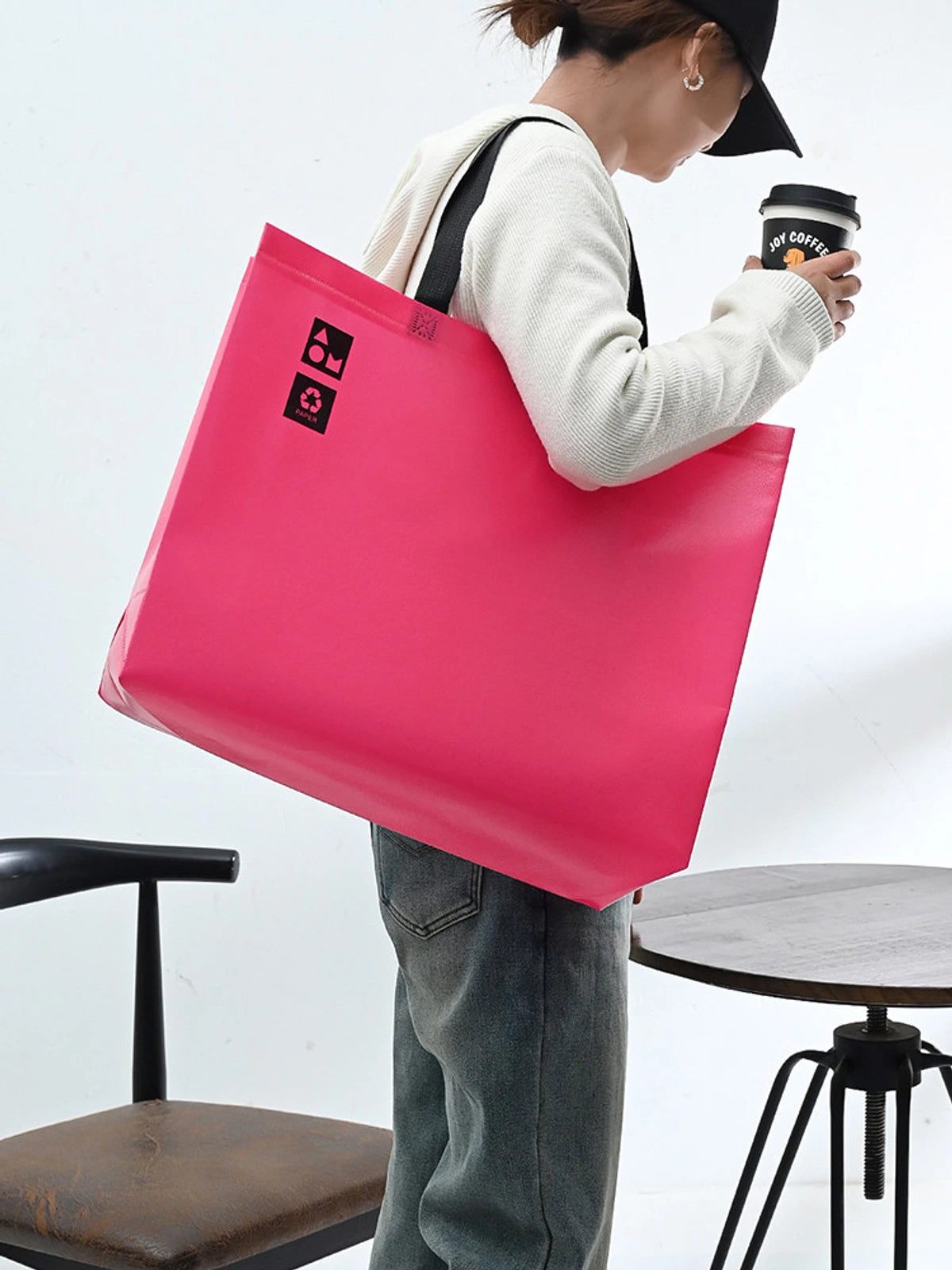 Laminated Non-Woven Tote Bags — 2 Styles product view 2
