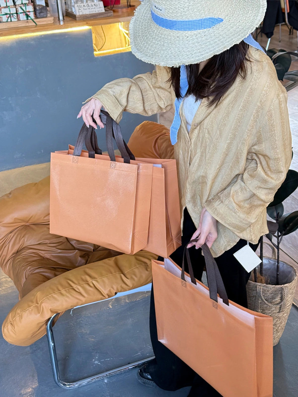 Laminated Non-Woven Tote Bags — 2 Styles product view 4