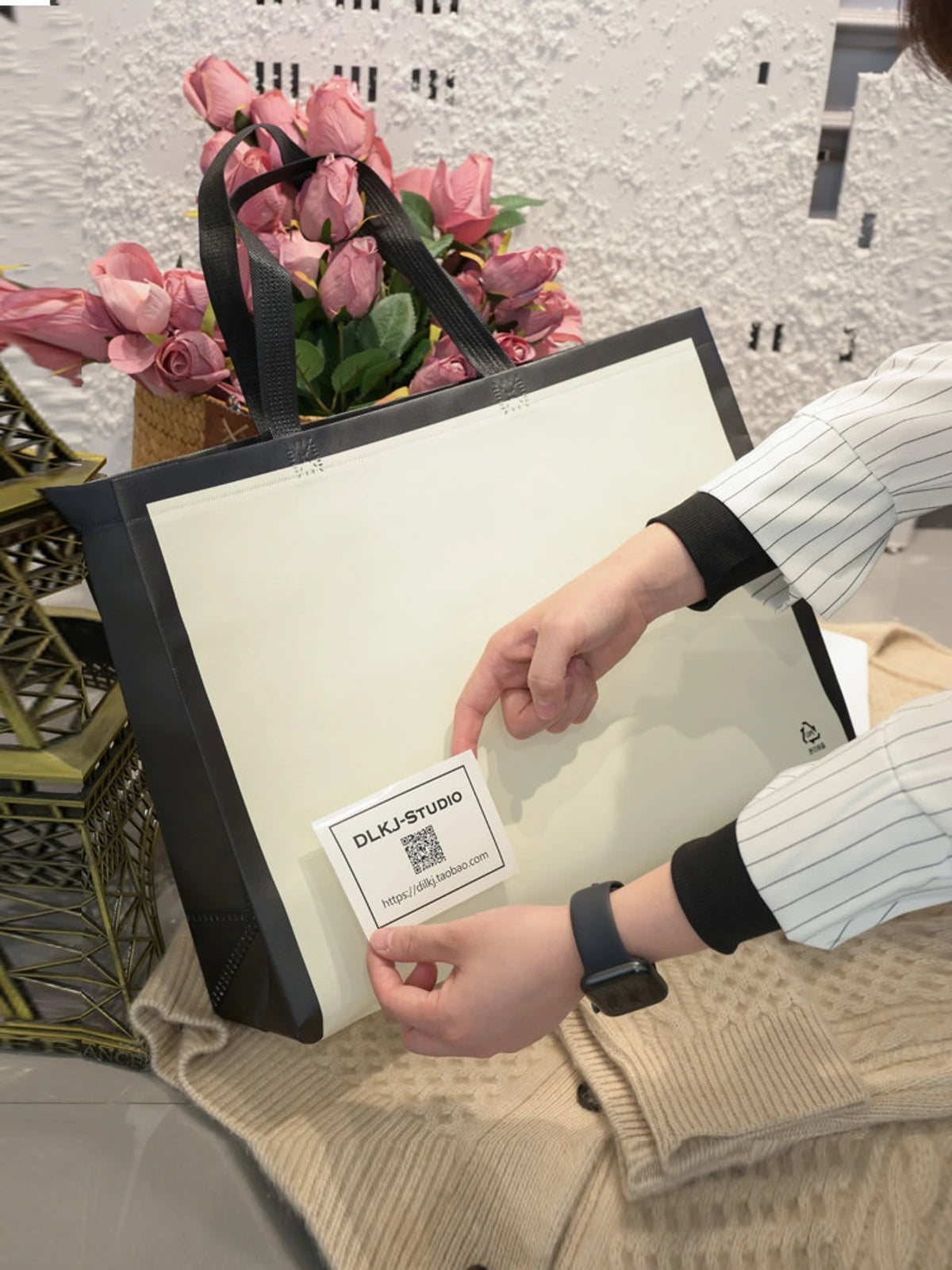 Laminated Non-Woven Tote Bags — 2 Styles product view 4