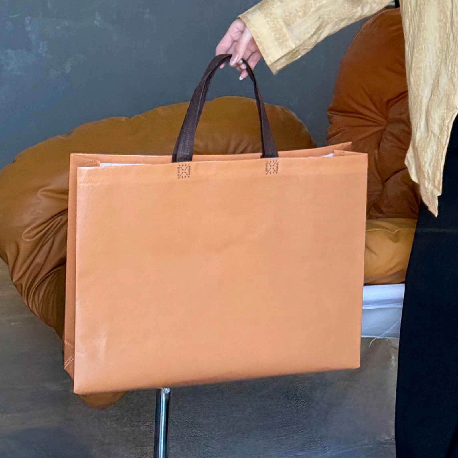 Laminated Non-Woven Tote Bags — 2 Styles — CaramelGloss Laminated