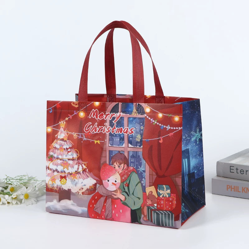 Laminated non-woven Christmas gift bag, Design 25