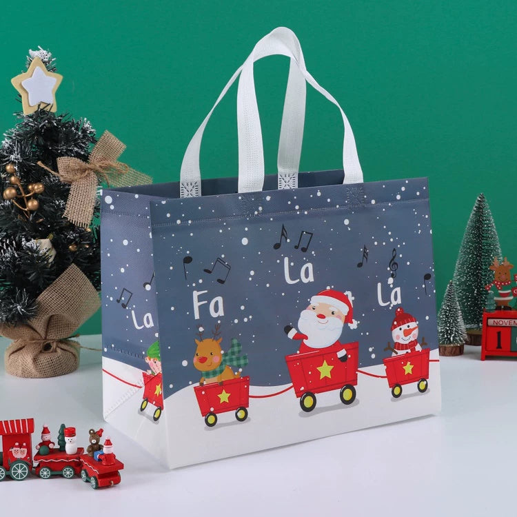 Laminated non-woven Christmas gift bag, Design 1