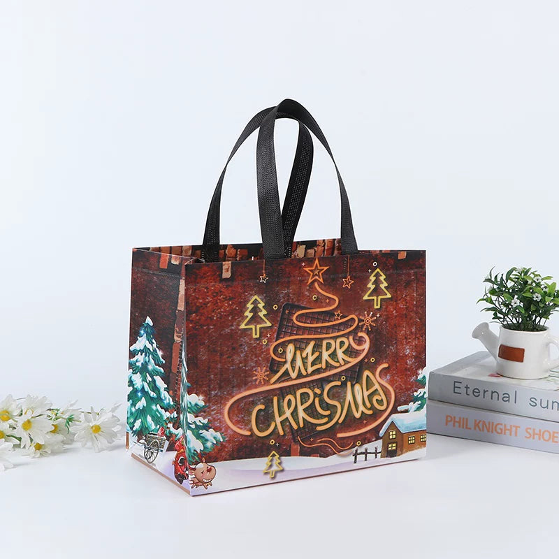 Laminated non-woven Christmas gift bag, Design 8