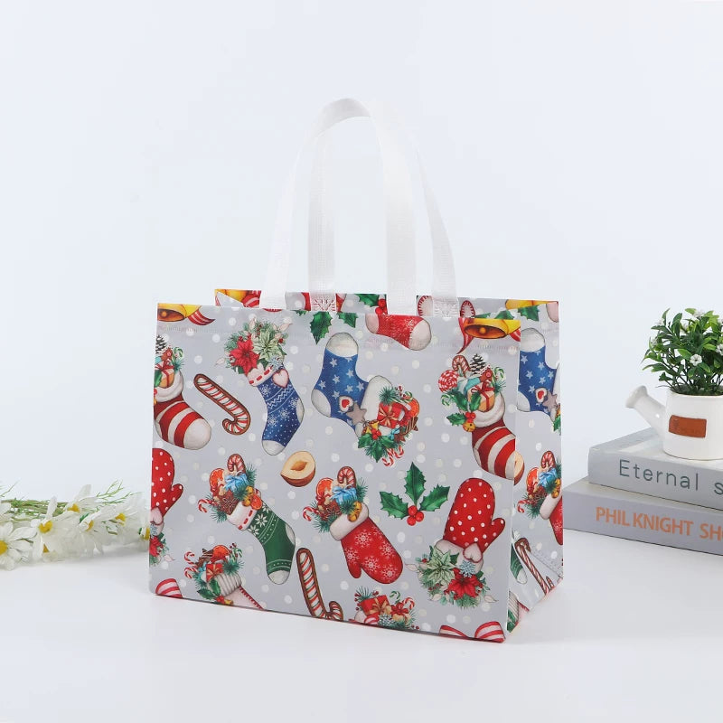Laminated non-woven Christmas gift bag, Design 18
