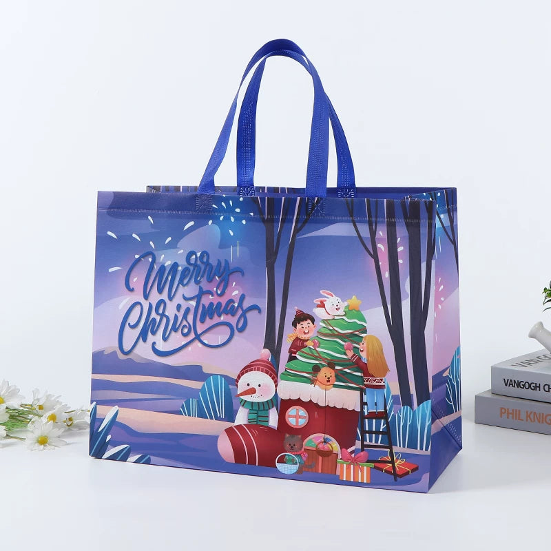 Laminated non-woven Christmas gift bag, Design 36