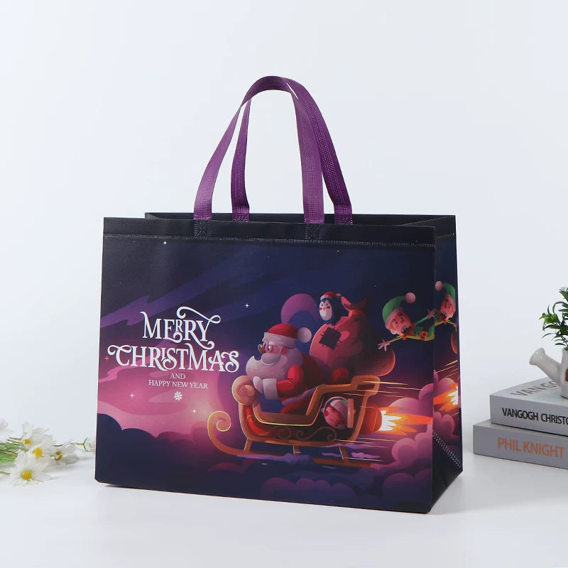 Laminated non-woven Christmas gift bag, Design 34