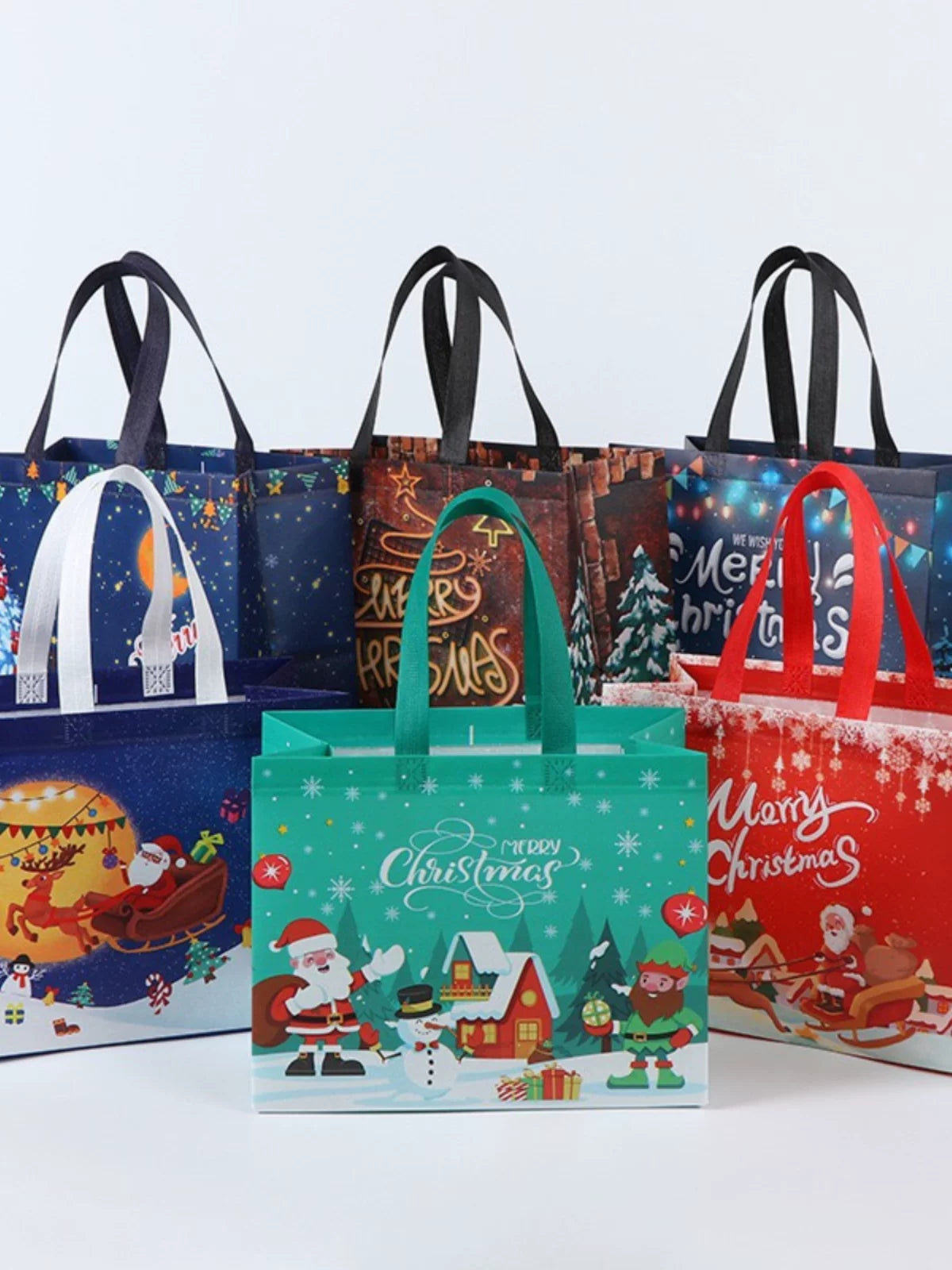 Laminated non-woven Christmas gift bags, gallery view 1