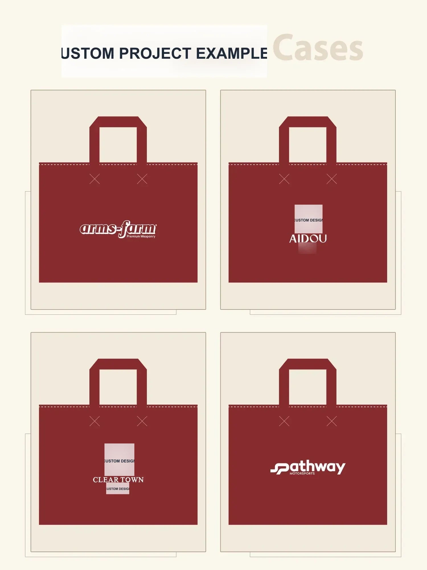 Large-Capacity Ancora-Red Non-Woven Tote Bags — 10 Styles product view 4