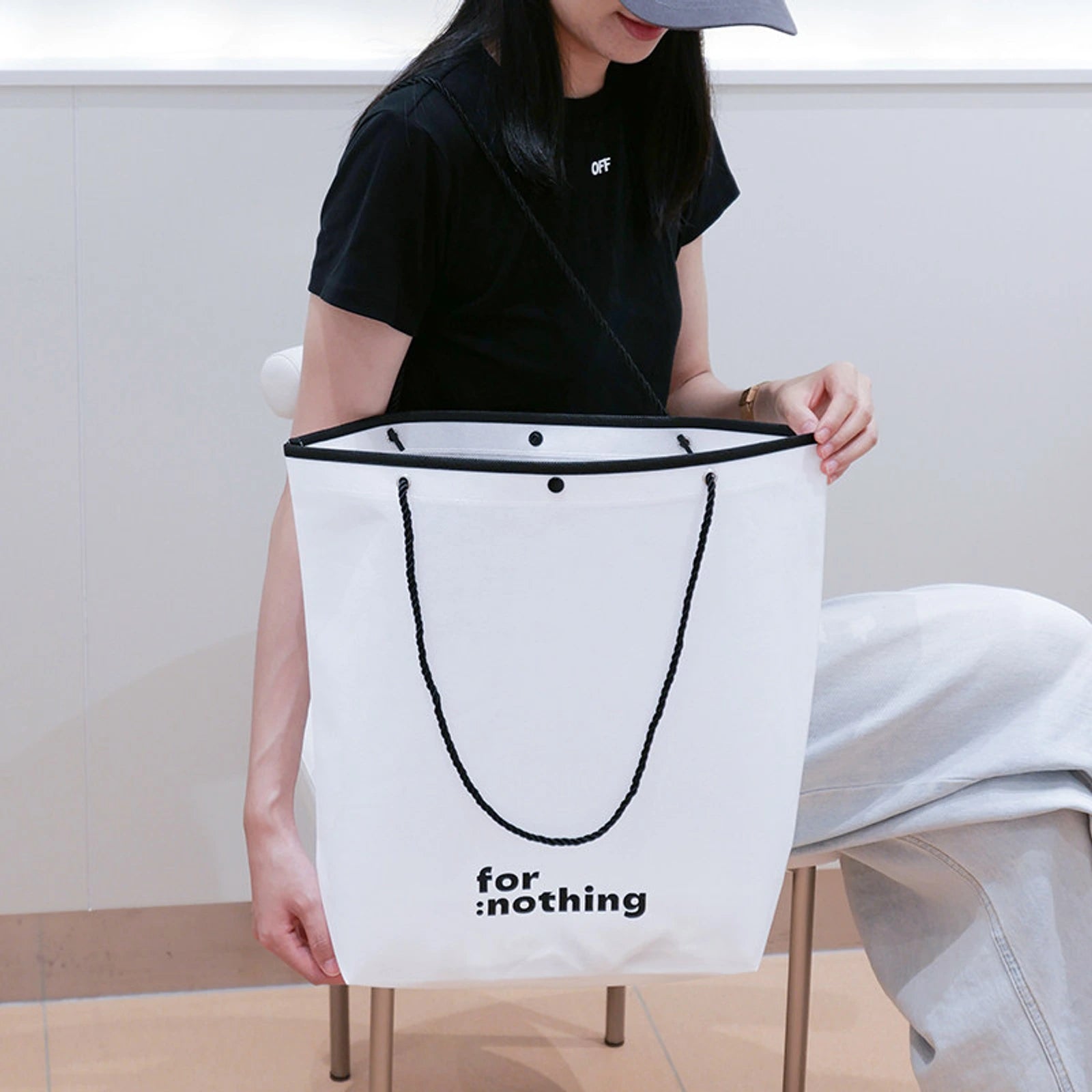Large-Capacity Non-Woven Garment Packaging Bags — 8 Styles — Stitched — White