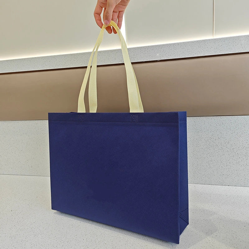 Deep Blue large-capacity non-woven shoulder tote bags — 7 options