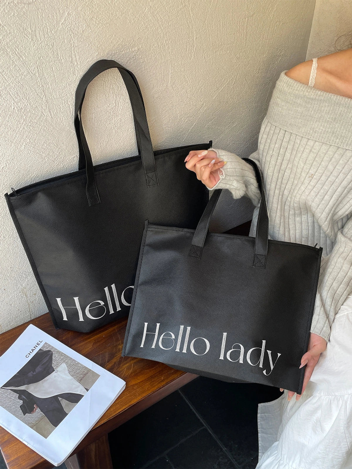 Large-Capacity Non-Woven Tote Bags — 10 Styles product view 2