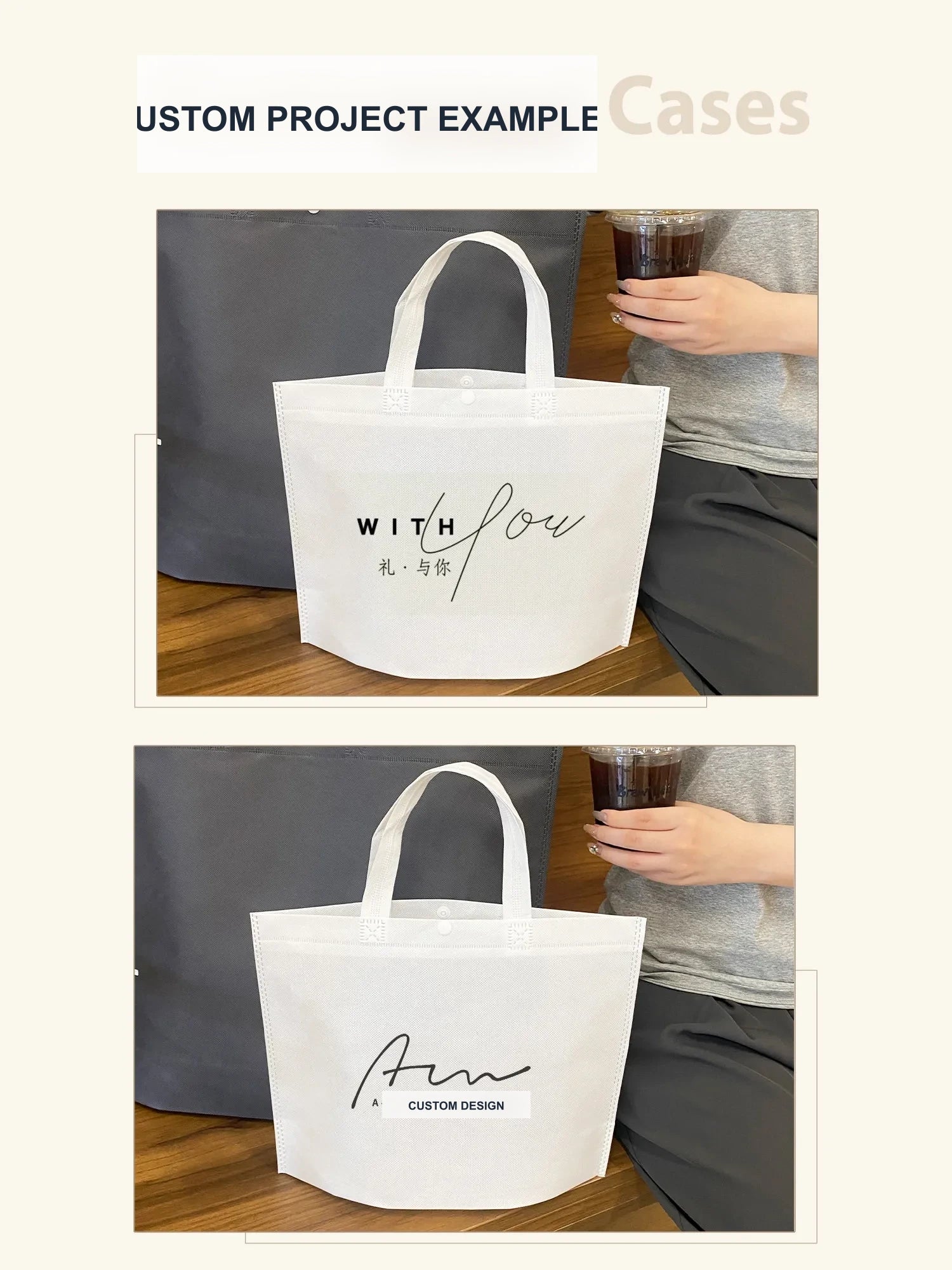 Large-Capacity Non-Woven Tote Bags — 10 Styles product view 5