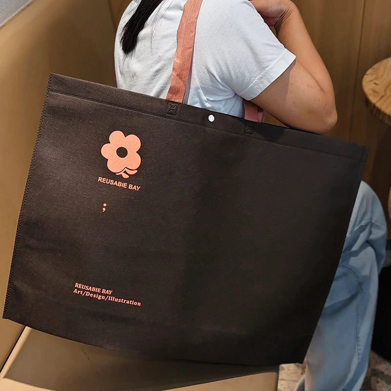 Sunflower Print large-capacity non-woven tote bags — 11 styles