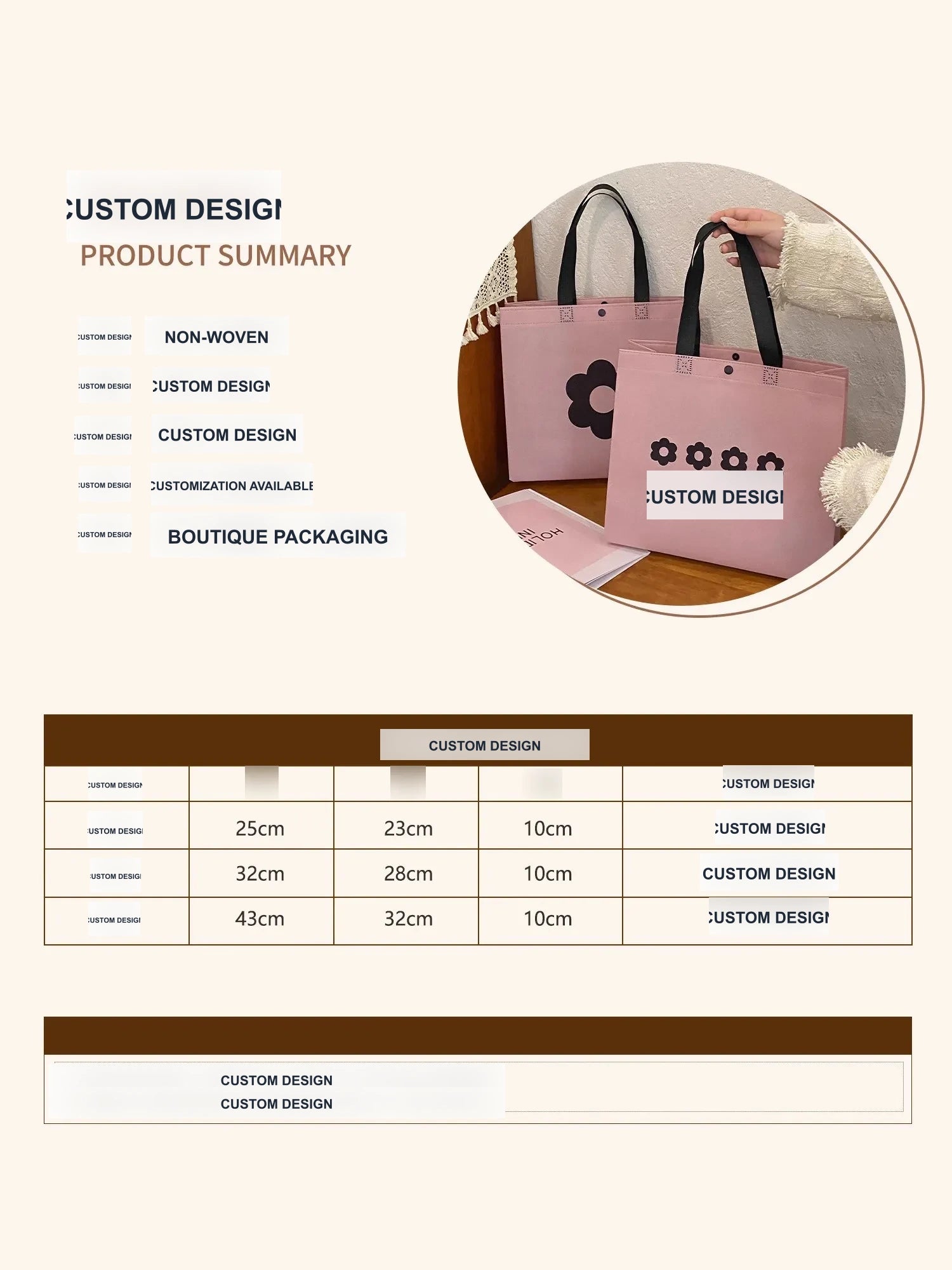 Large-Capacity Non-Woven Tote Bags — 12 Styles product view 2