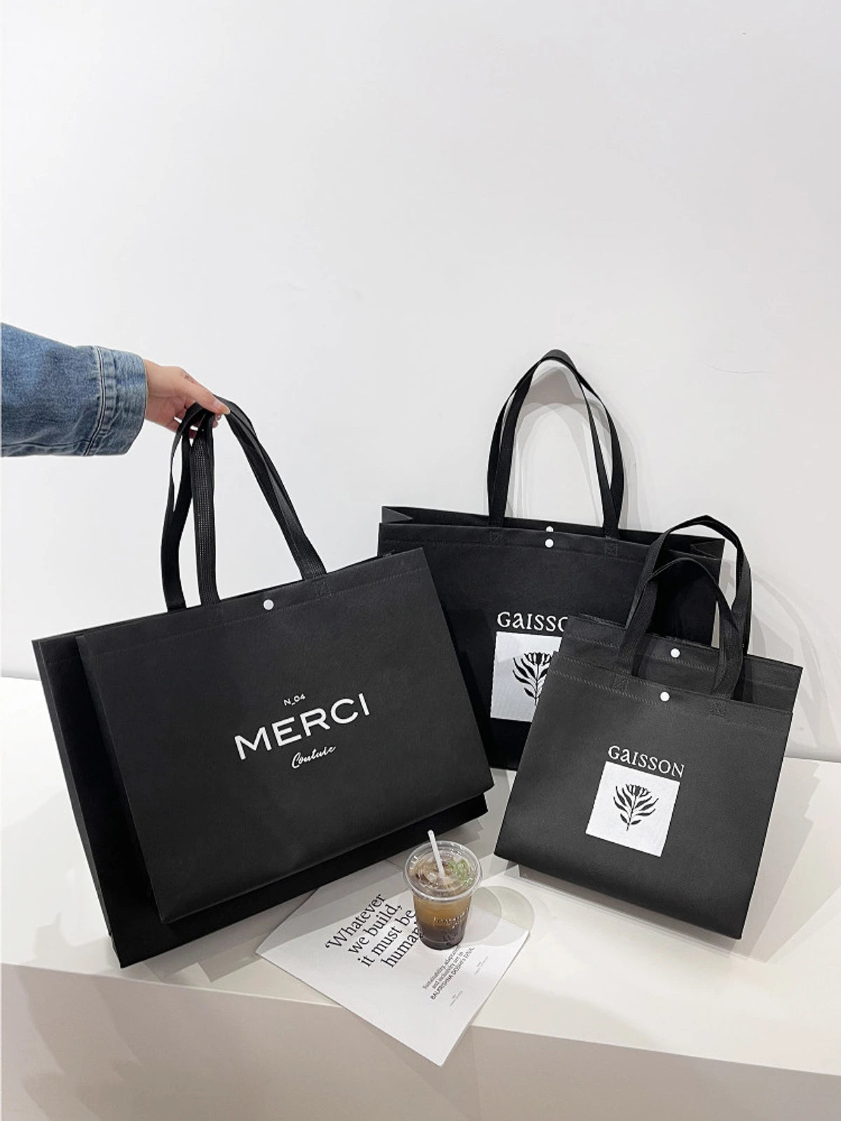 Large-Capacity Non-Woven Tote Bags — 12 Styles product view 2