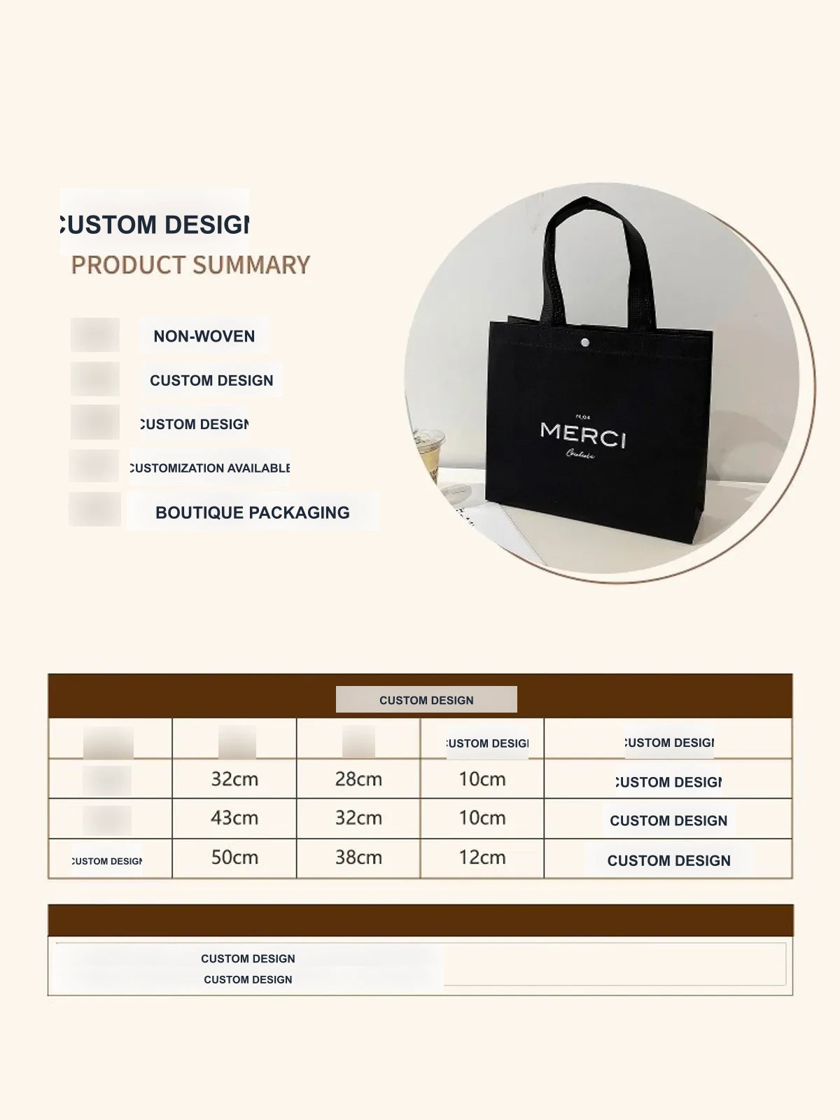 Large-Capacity Non-Woven Tote Bags — 12 Styles product view 4