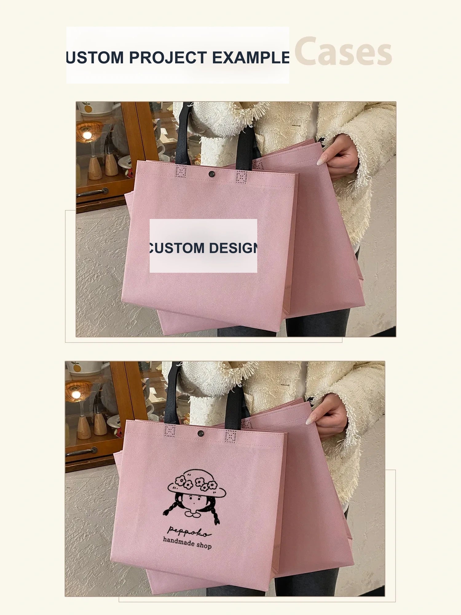 Large-Capacity Non-Woven Tote Bags — 12 Styles product view 5
