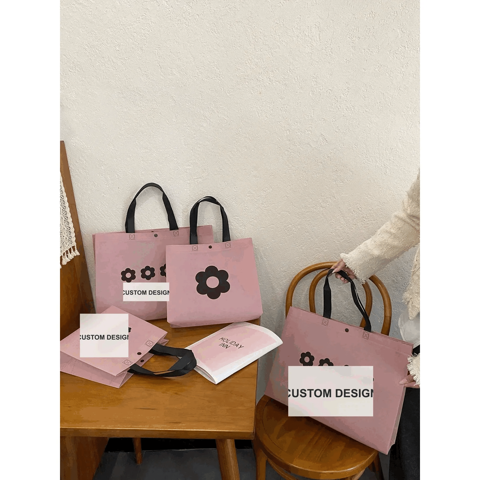 Large-Capacity Non-Woven Tote Bags — 12 Styles animated product view 1