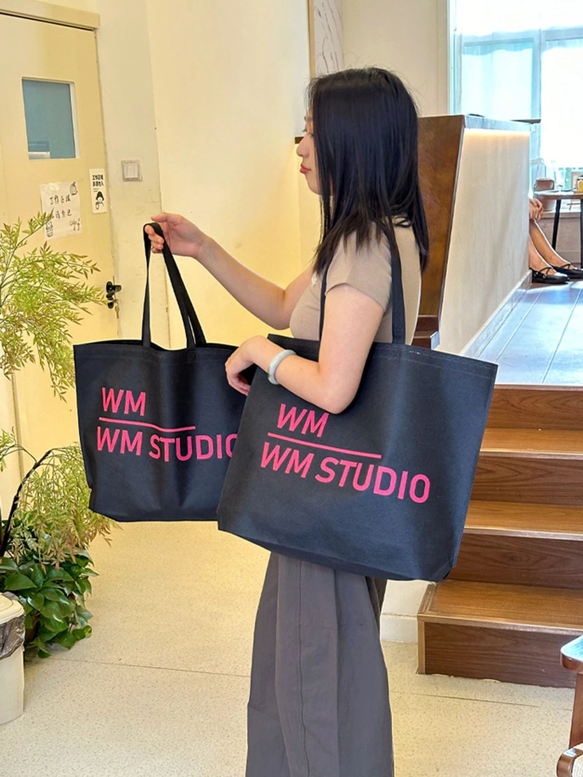 Large-Capacity Non-Woven Tote Bags — 2 Styles product view 3
