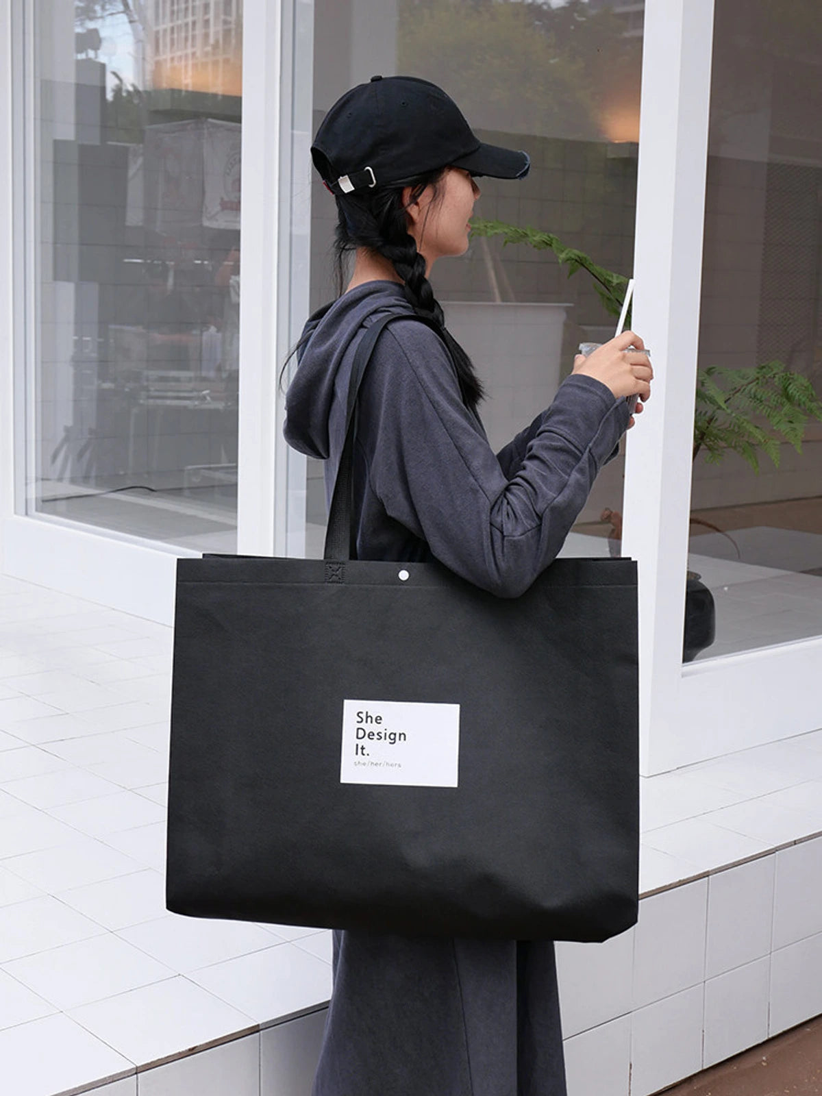 Large-Capacity Non-Woven Tote Bags — 2 Styles product view 3