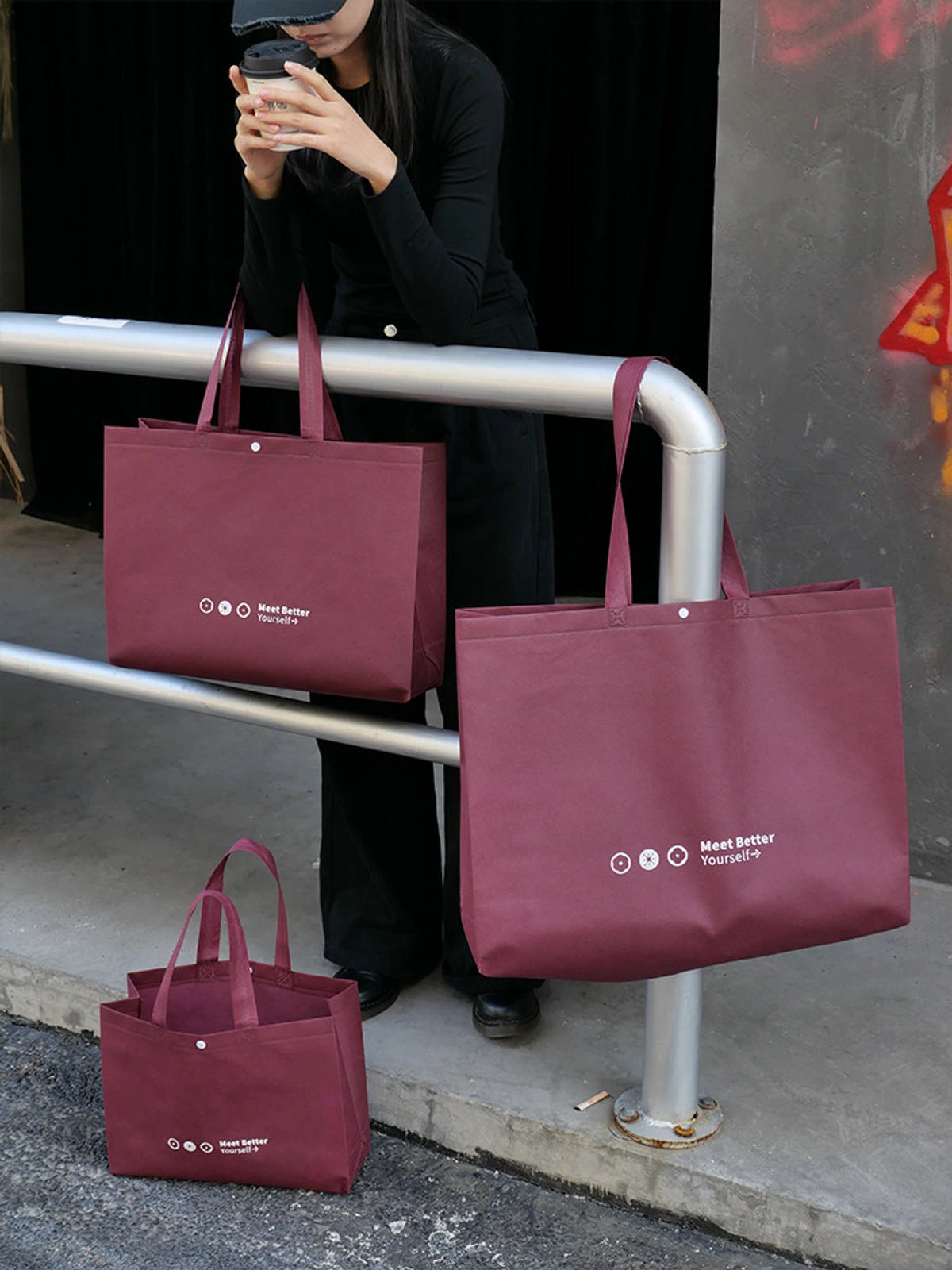 Large-Capacity Non-Woven Tote Bags — 2 Styles product view 5