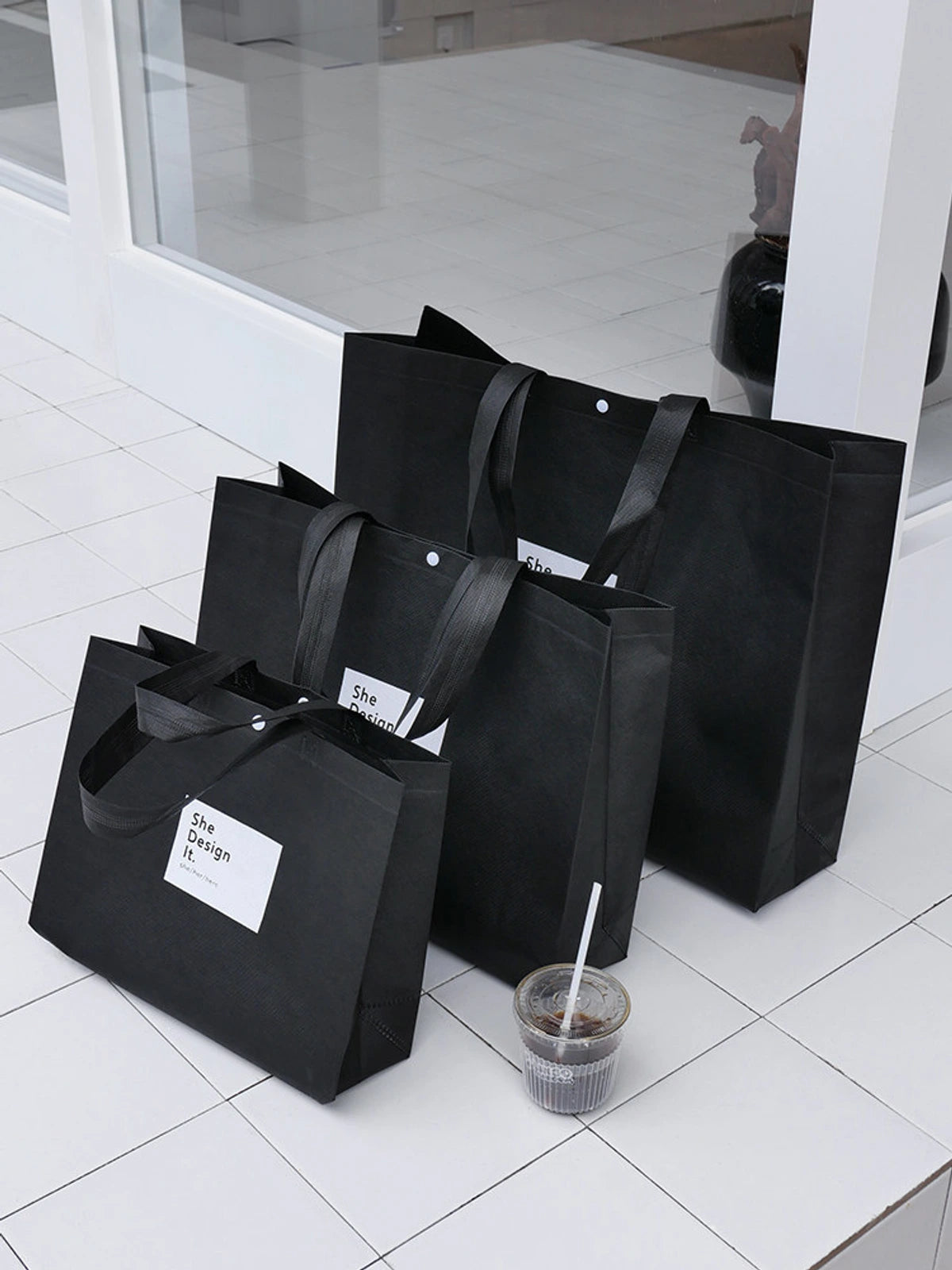 Large-Capacity Non-Woven Tote Bags — 3 Styles product view 5