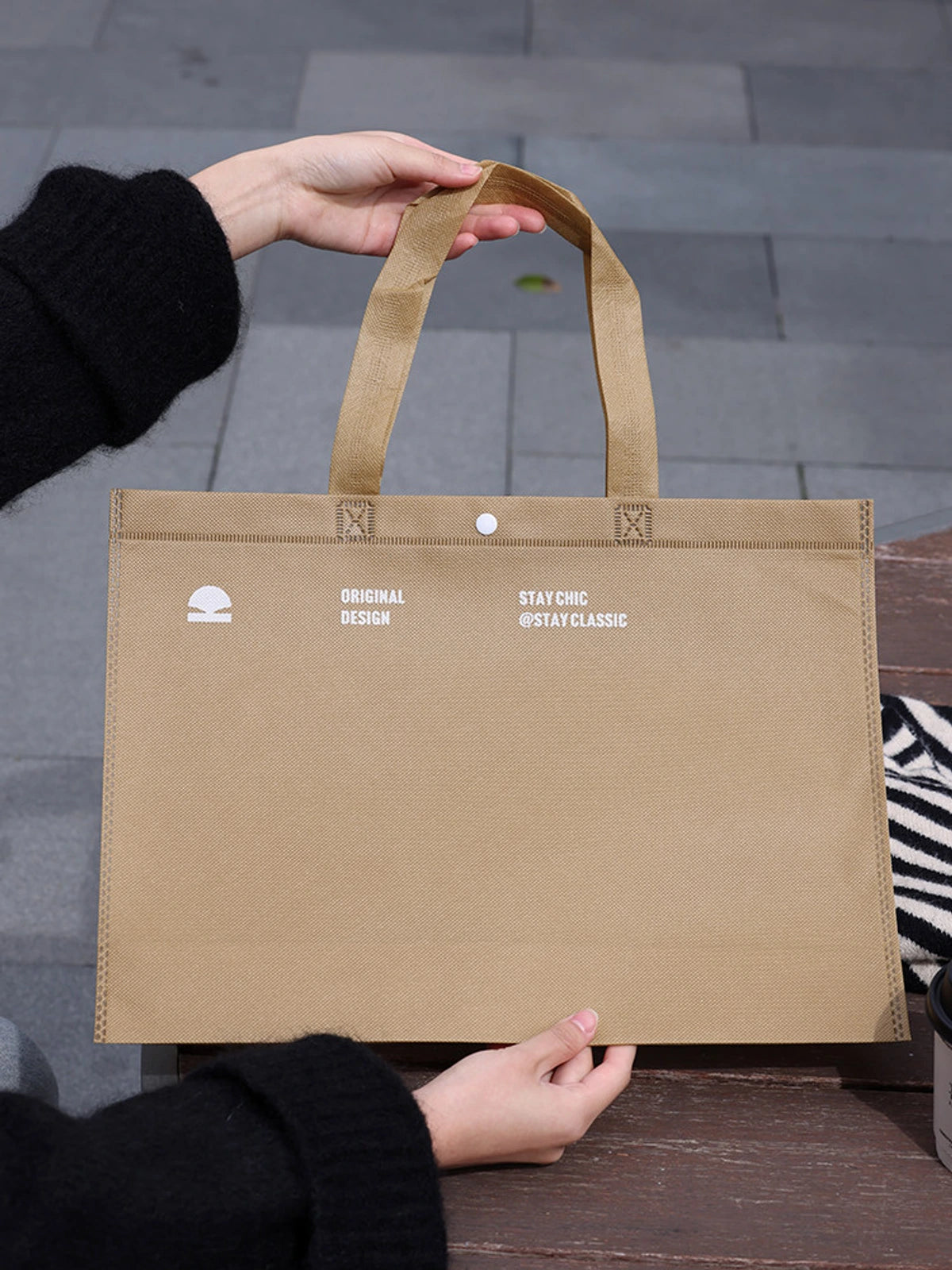 Large-Capacity Non-Woven Tote Bags — 4 Styles product view 2