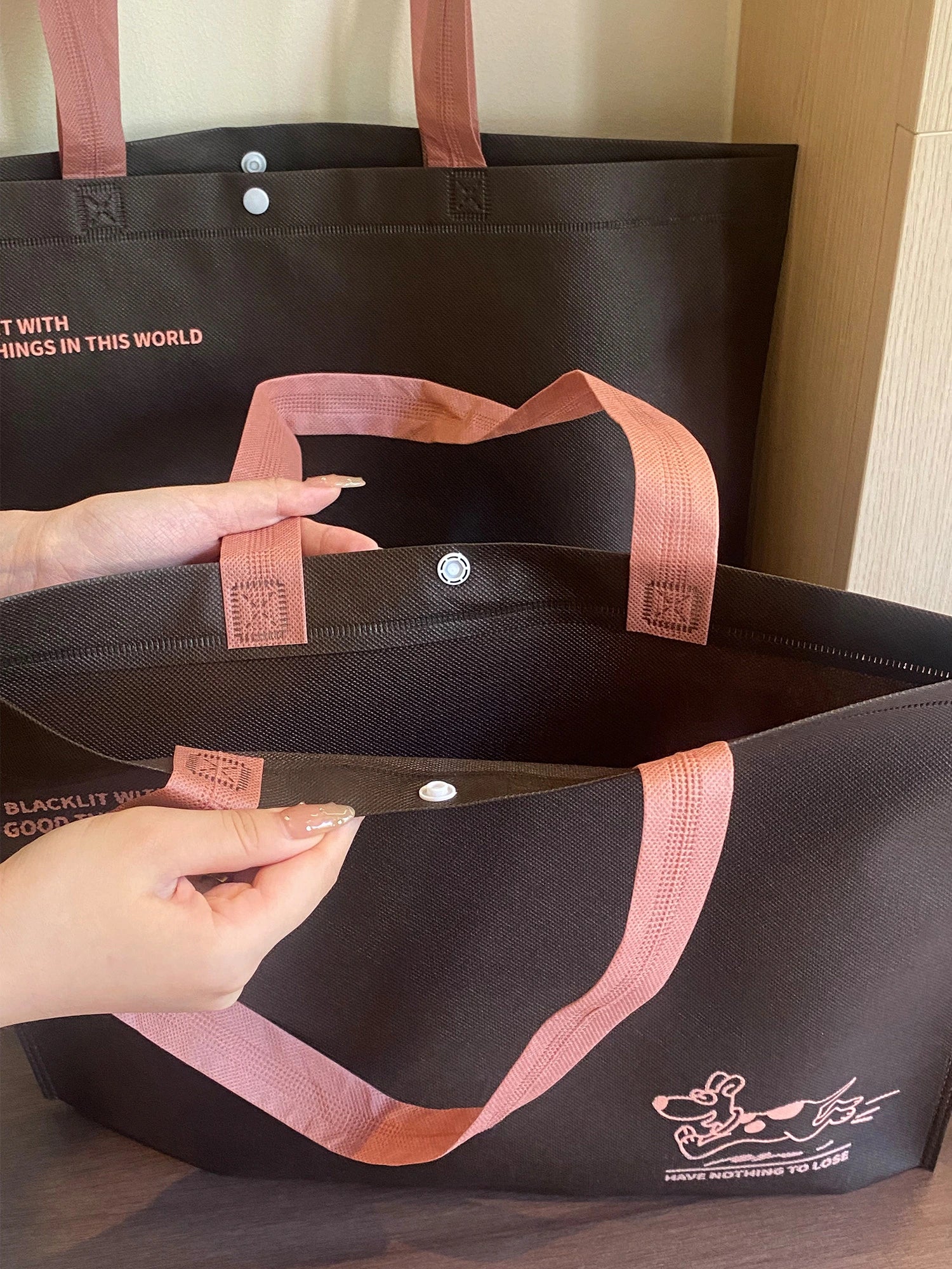 Large-Capacity Non-Woven Tote Bags — 4 Styles product view 3