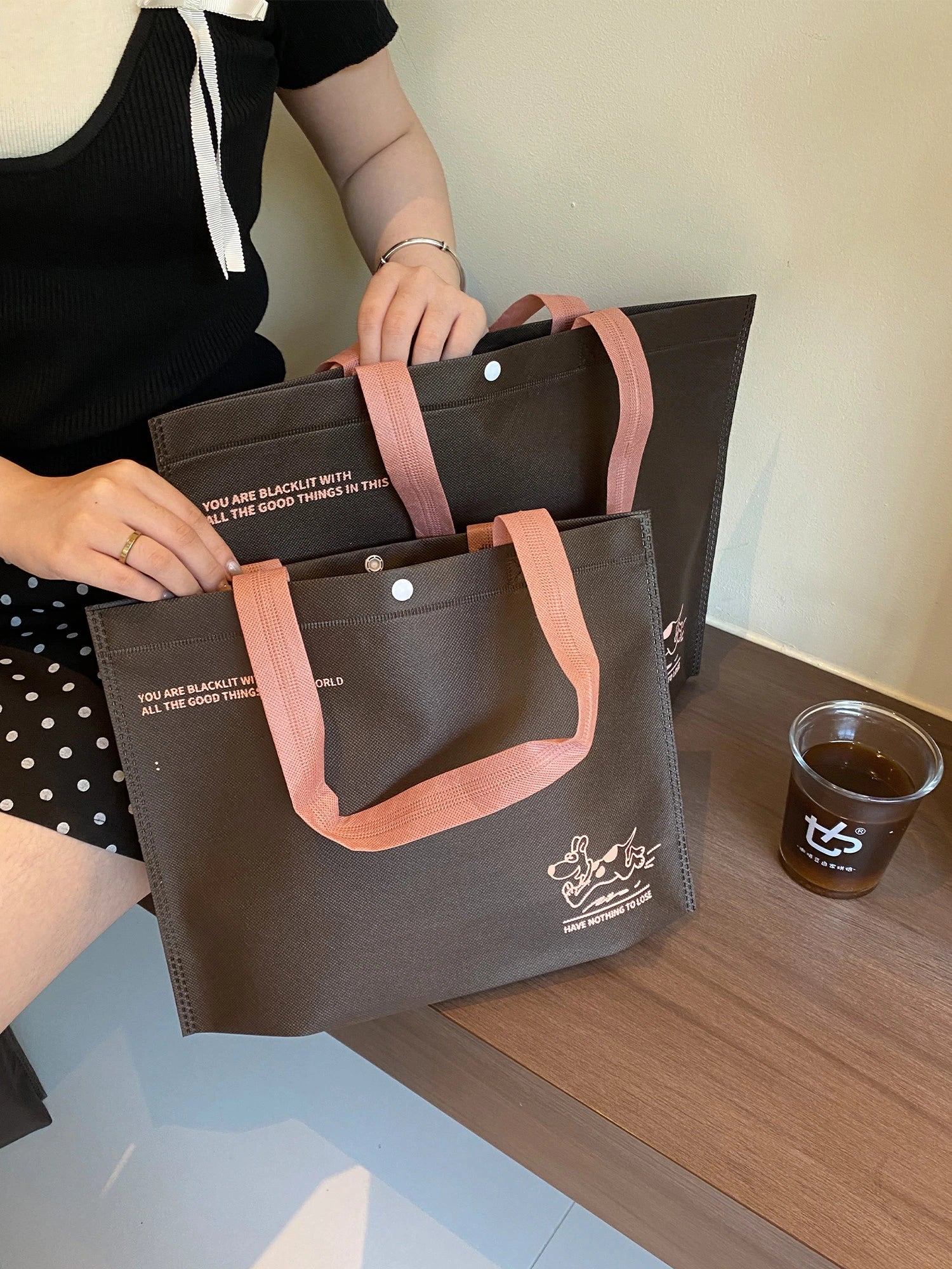 Large-Capacity Non-Woven Tote Bags — 4 Styles product view 4