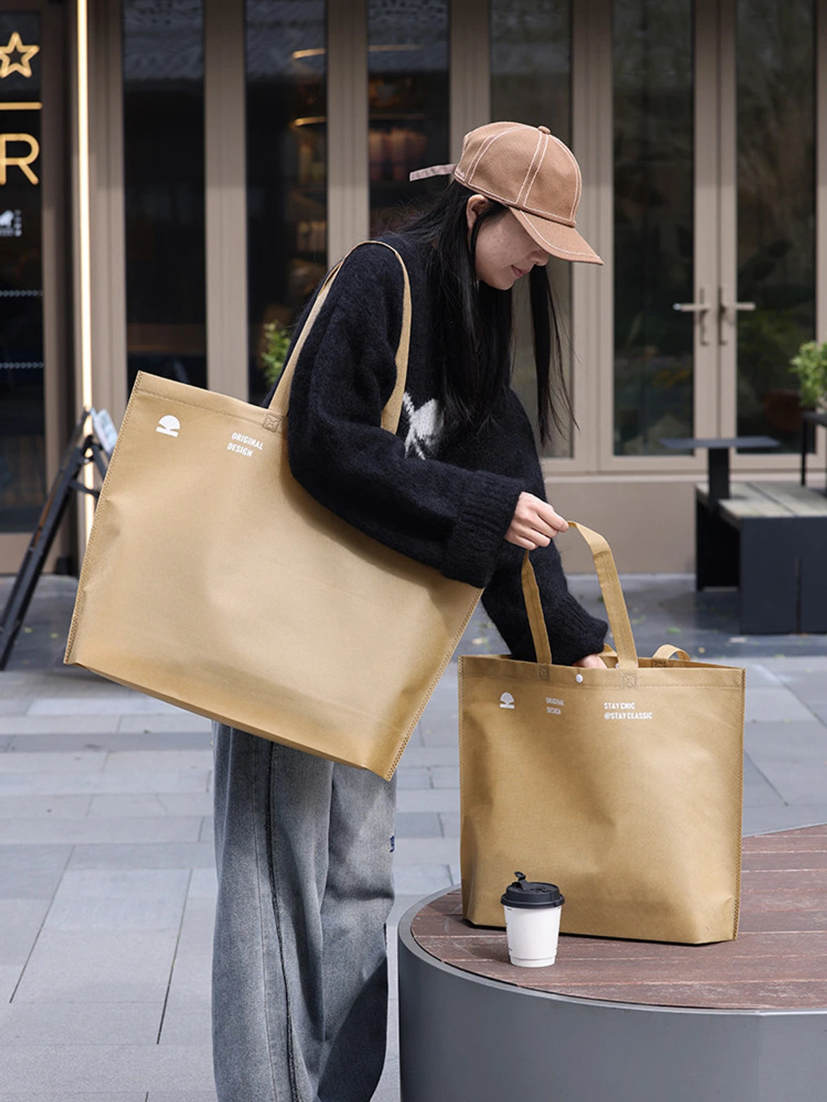 Large-Capacity Non-Woven Tote Bags — 4 Styles product view 5