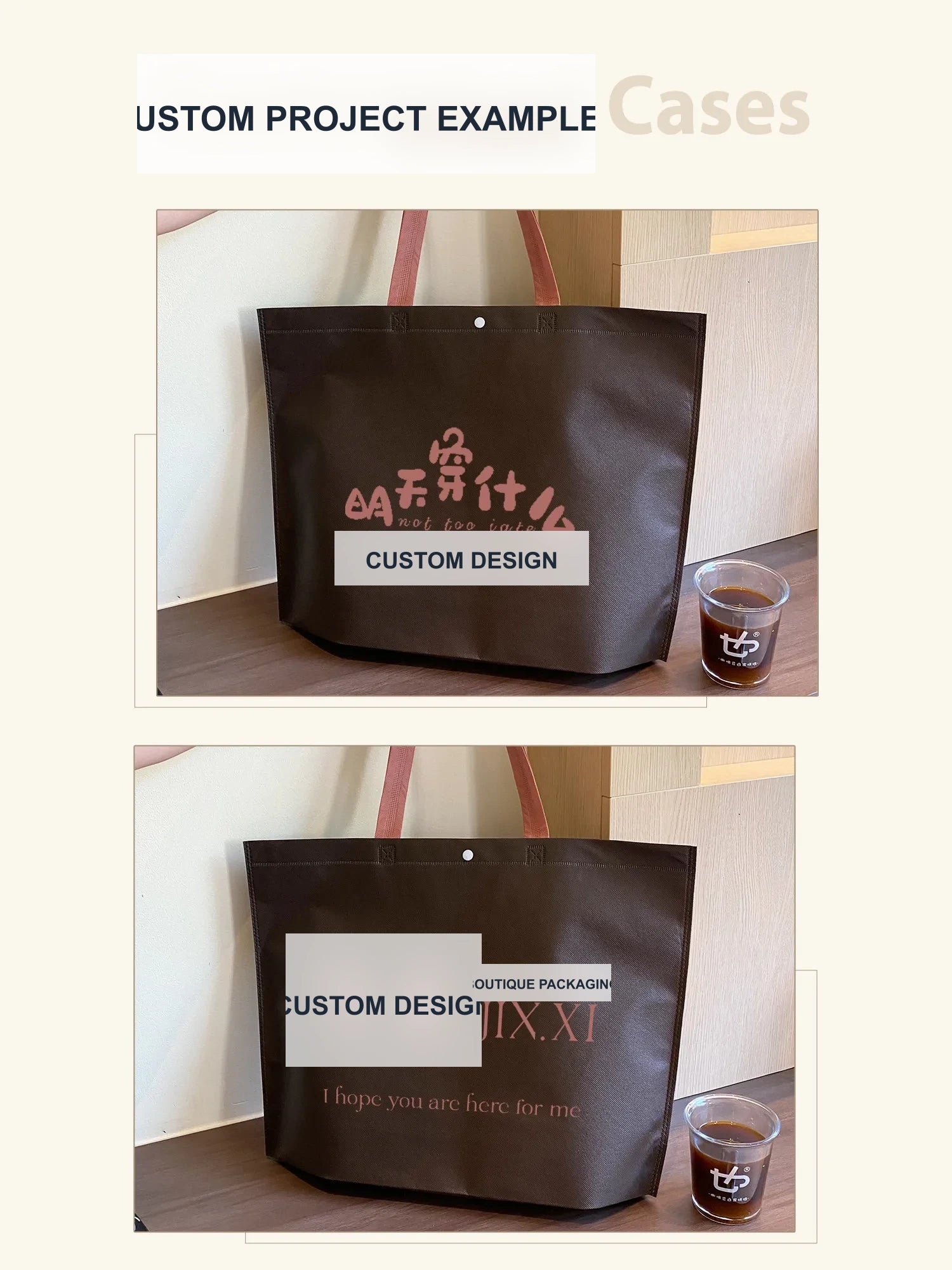Large-Capacity Non-Woven Tote Bags — 4 Styles product view 5