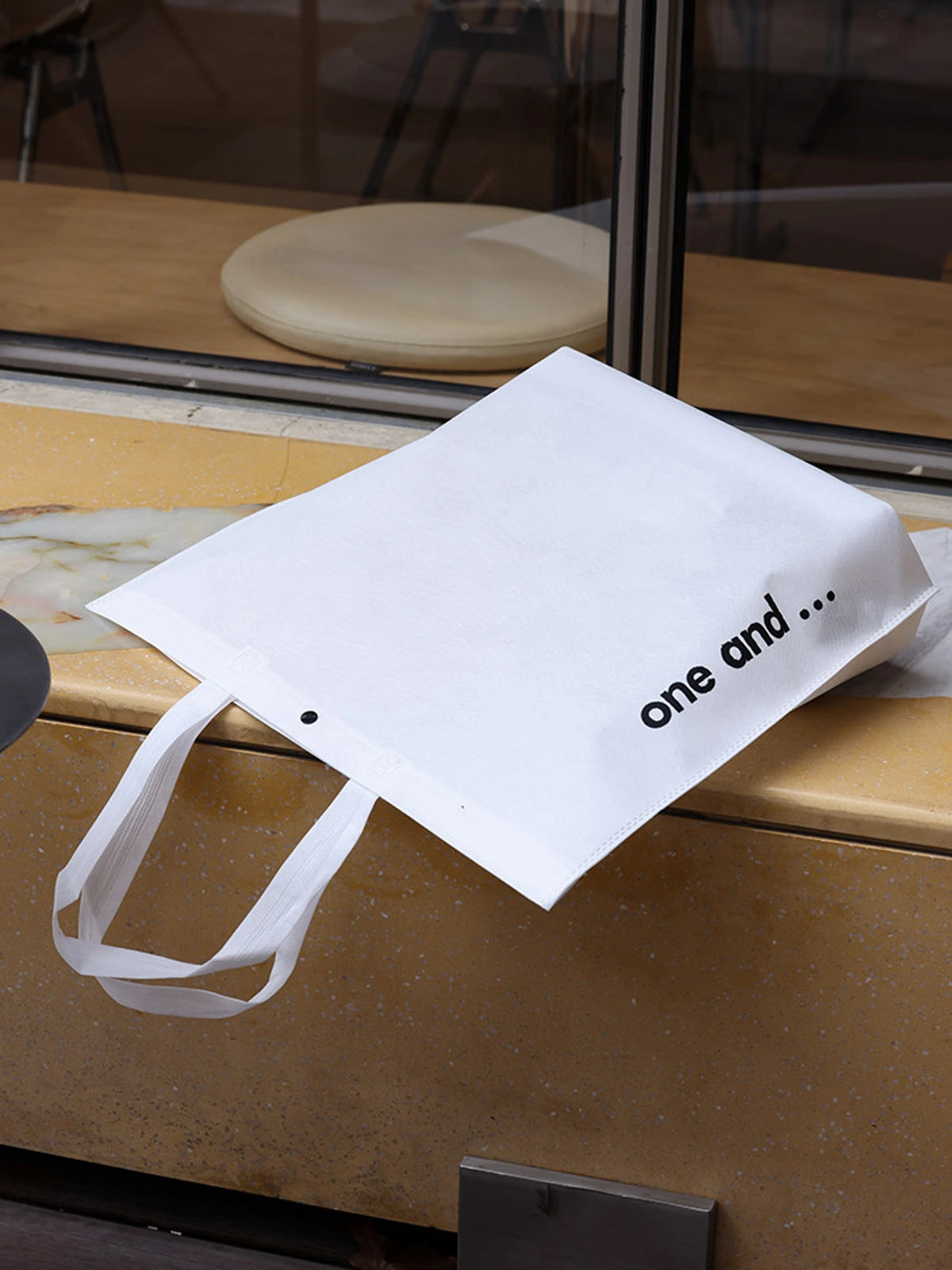 Large-Capacity Non-Woven Tote Bags — 4 Styles — Large — Capacity — White