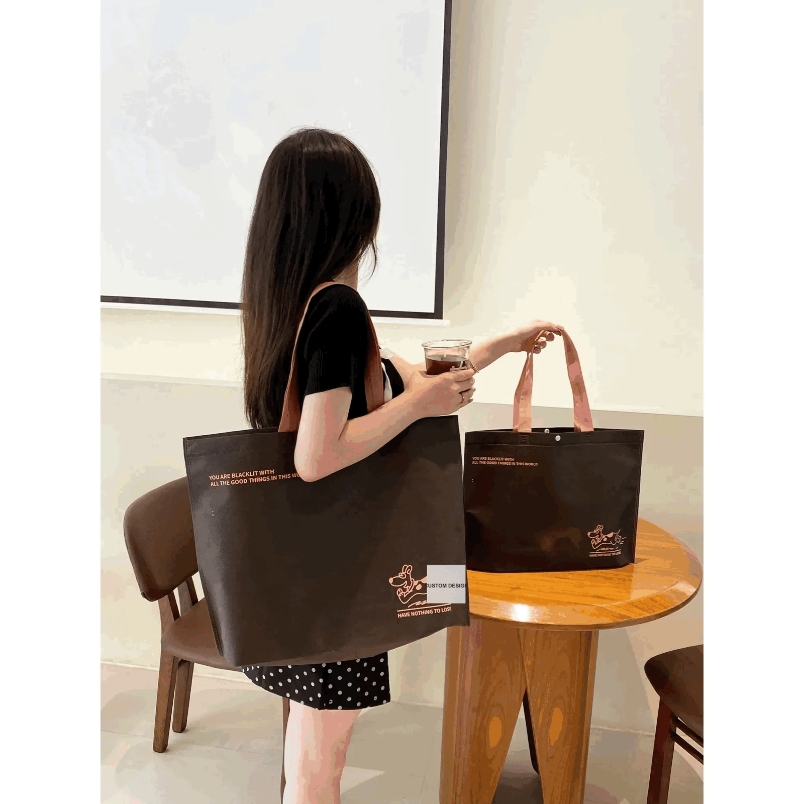 Large-Capacity Non-Woven Tote Bags — 4 Styles animated product view 1