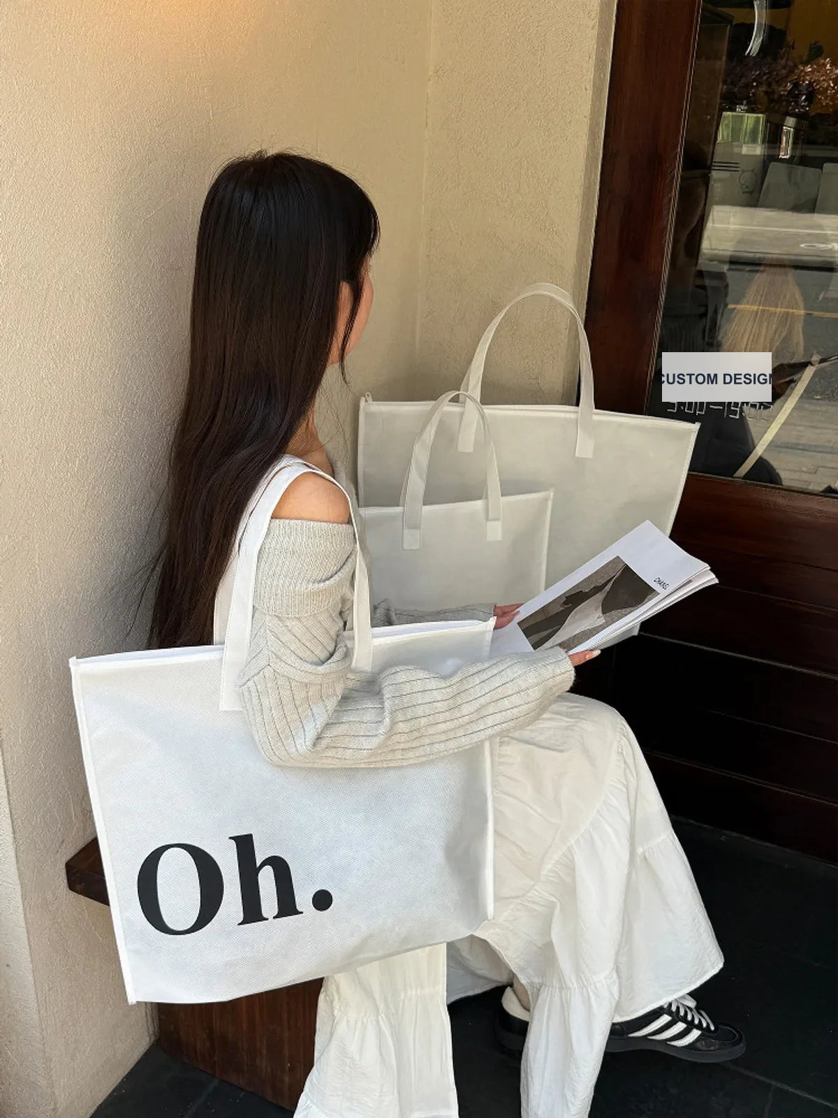 Large-Capacity Non-Woven Tote Bags — 6 Styles product view 1