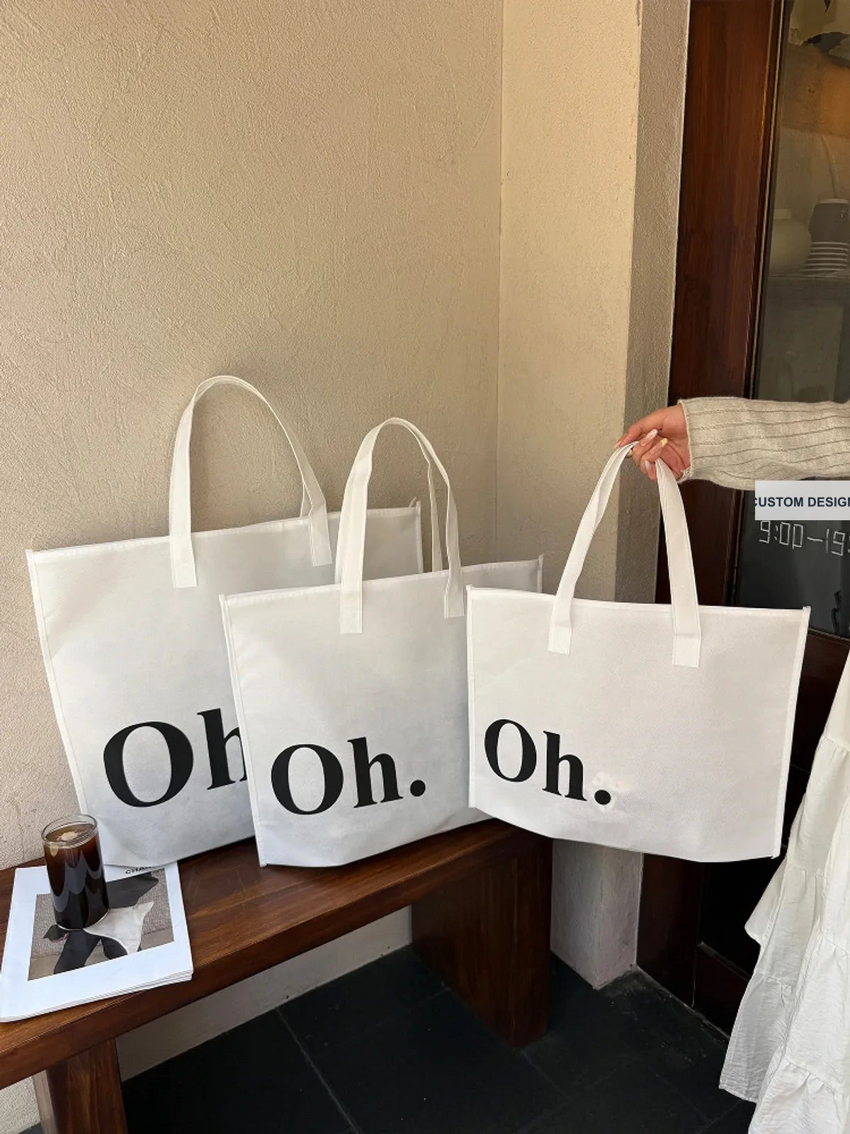 Large-Capacity Non-Woven Tote Bags — 6 Styles product view 2