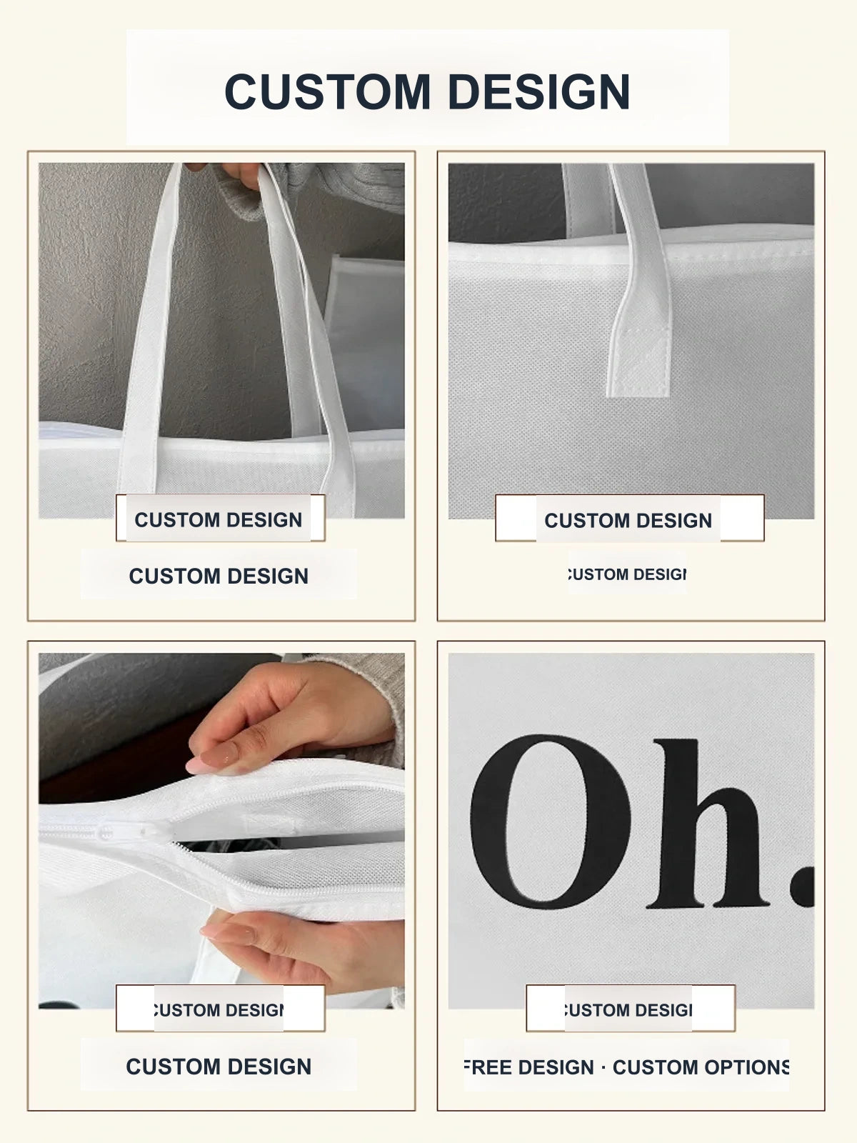 Large-Capacity Non-Woven Tote Bags — 6 Styles product view 4
