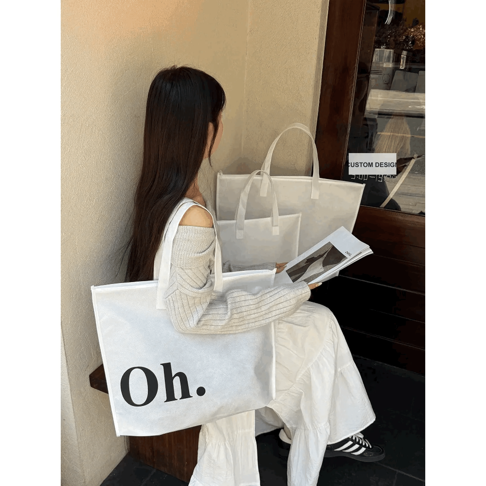 Large-Capacity Non-Woven Tote Bags — 6 Styles animated product view 1